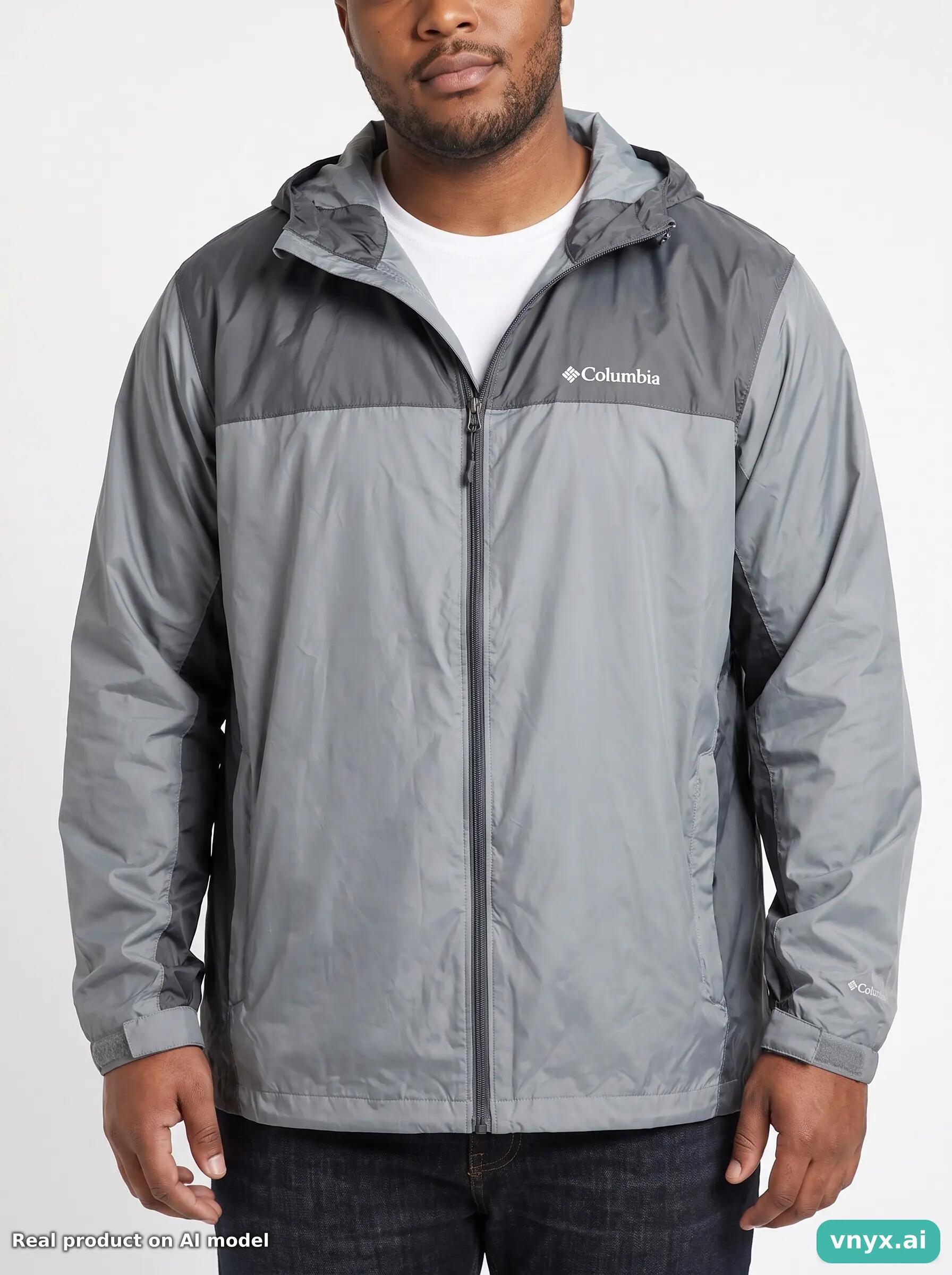 Second Life - Vintage Columbia Sportswear Grey Windbreakers Men L 5/5