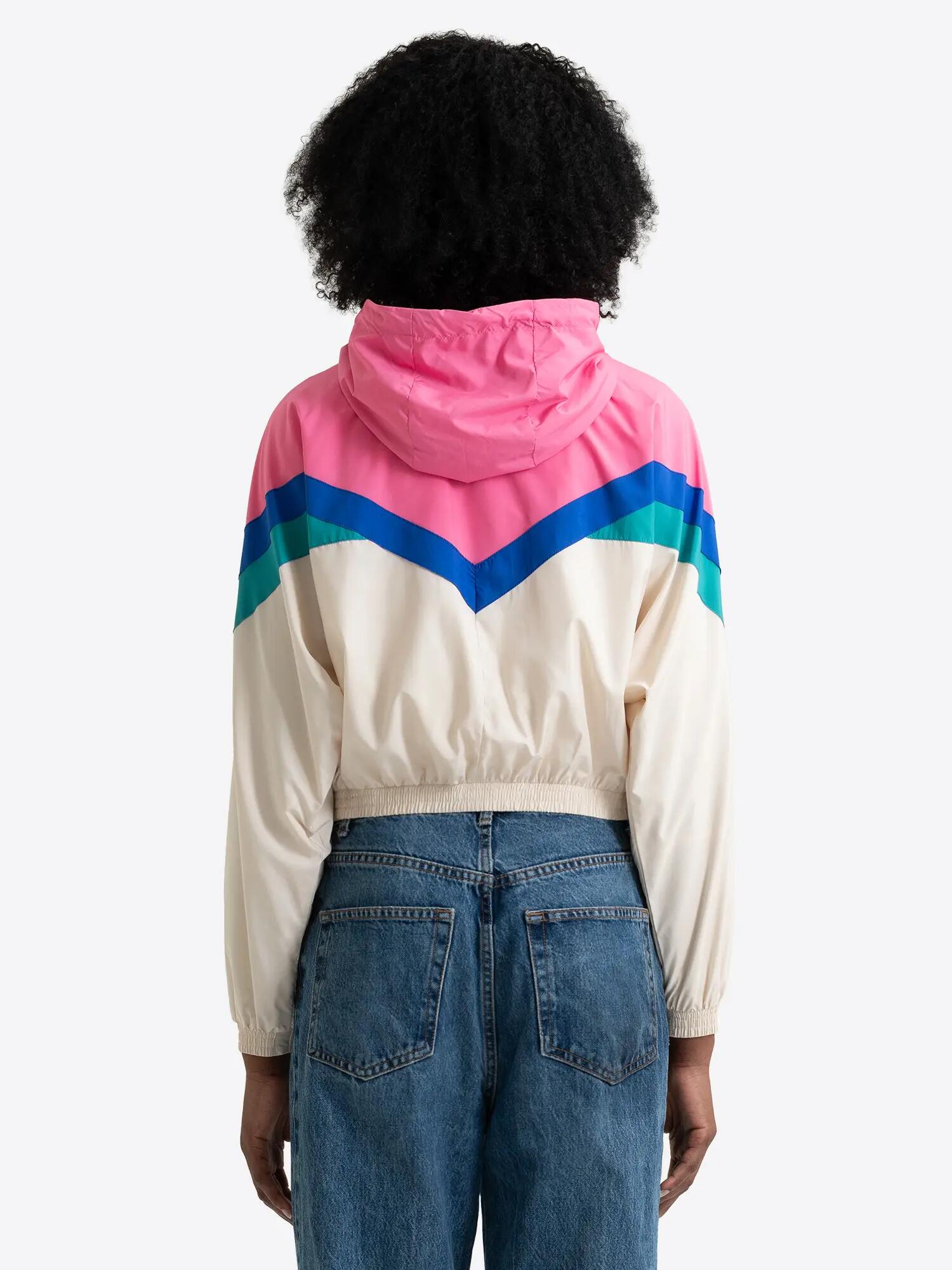 Lonsdale Women Hooded Jacket Marylebone 117987 Pink/Beige/Blue-XXL 5/6