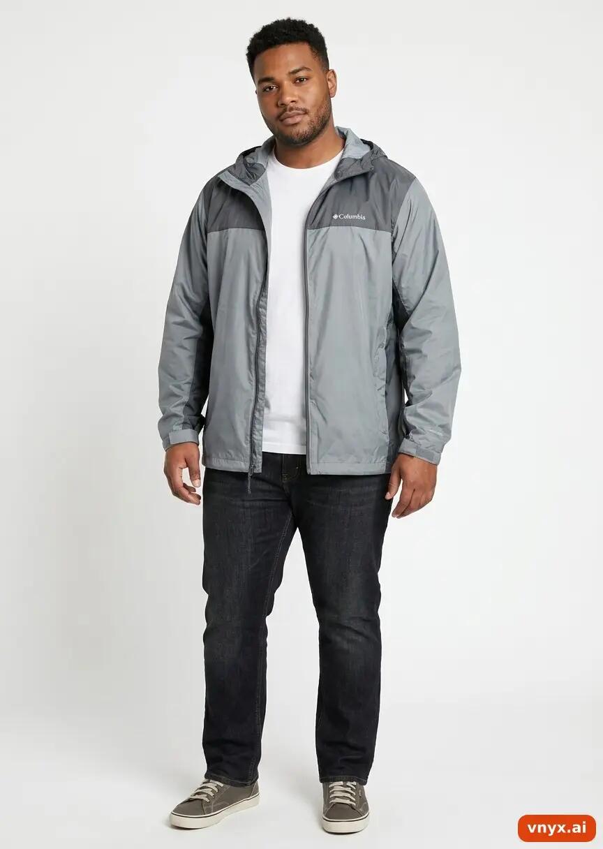 Second Life - Vintage Columbia Sportswear Grey Windbreakers Men L 2/5