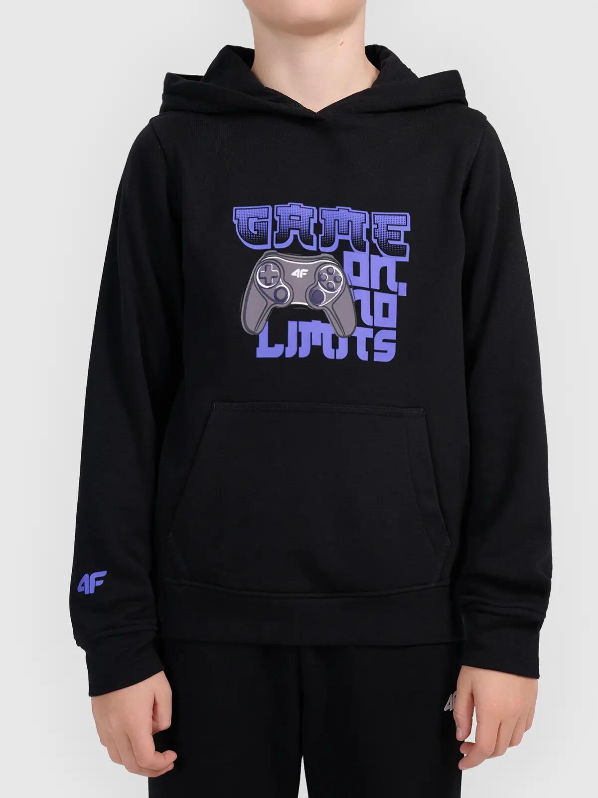Bluza z kapturem i nadrukiem chłopieca 4F 4FJWAW26TSWSM2690 4/5