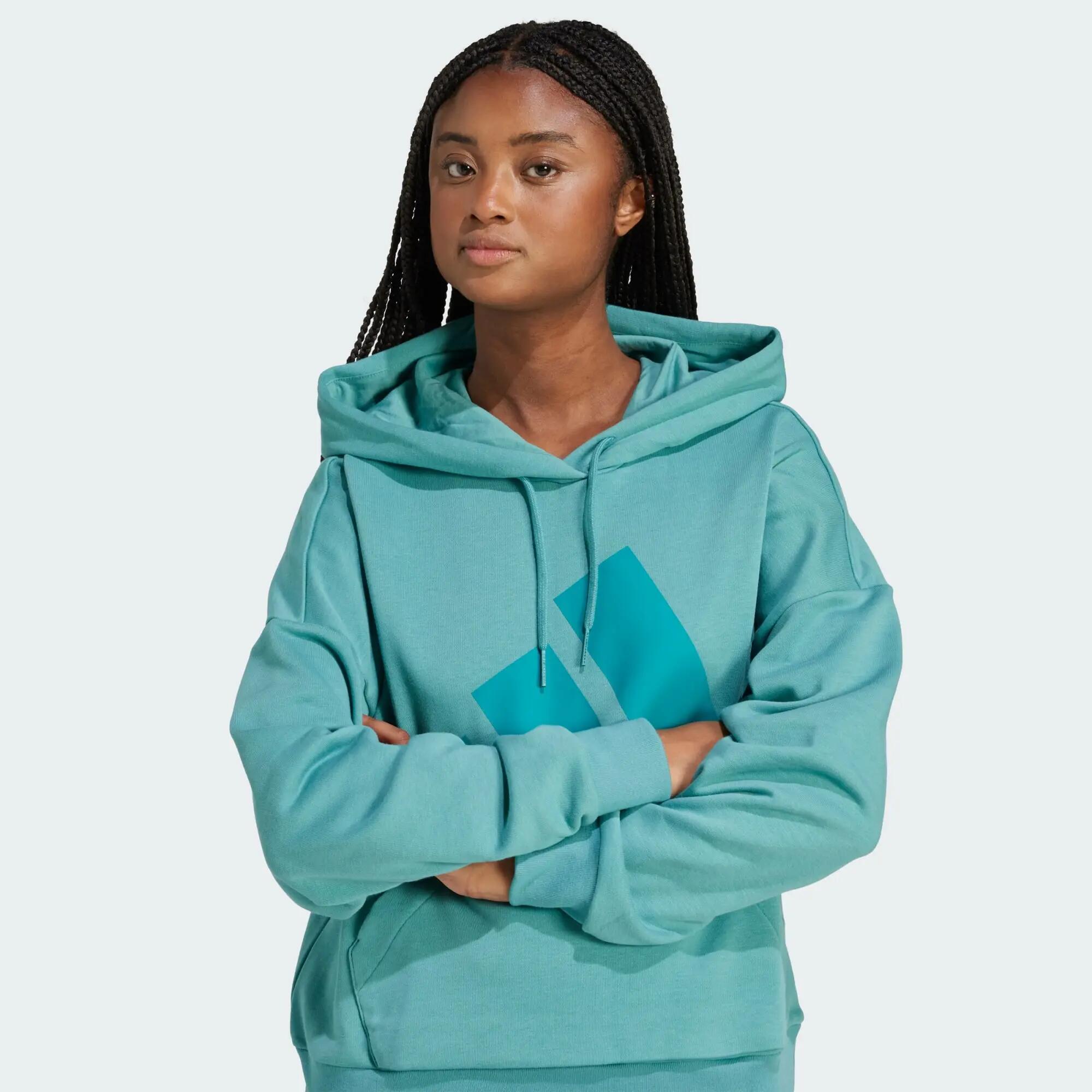 Sweat-shirt à capuche ample French terry gros logo Essentials 4/5