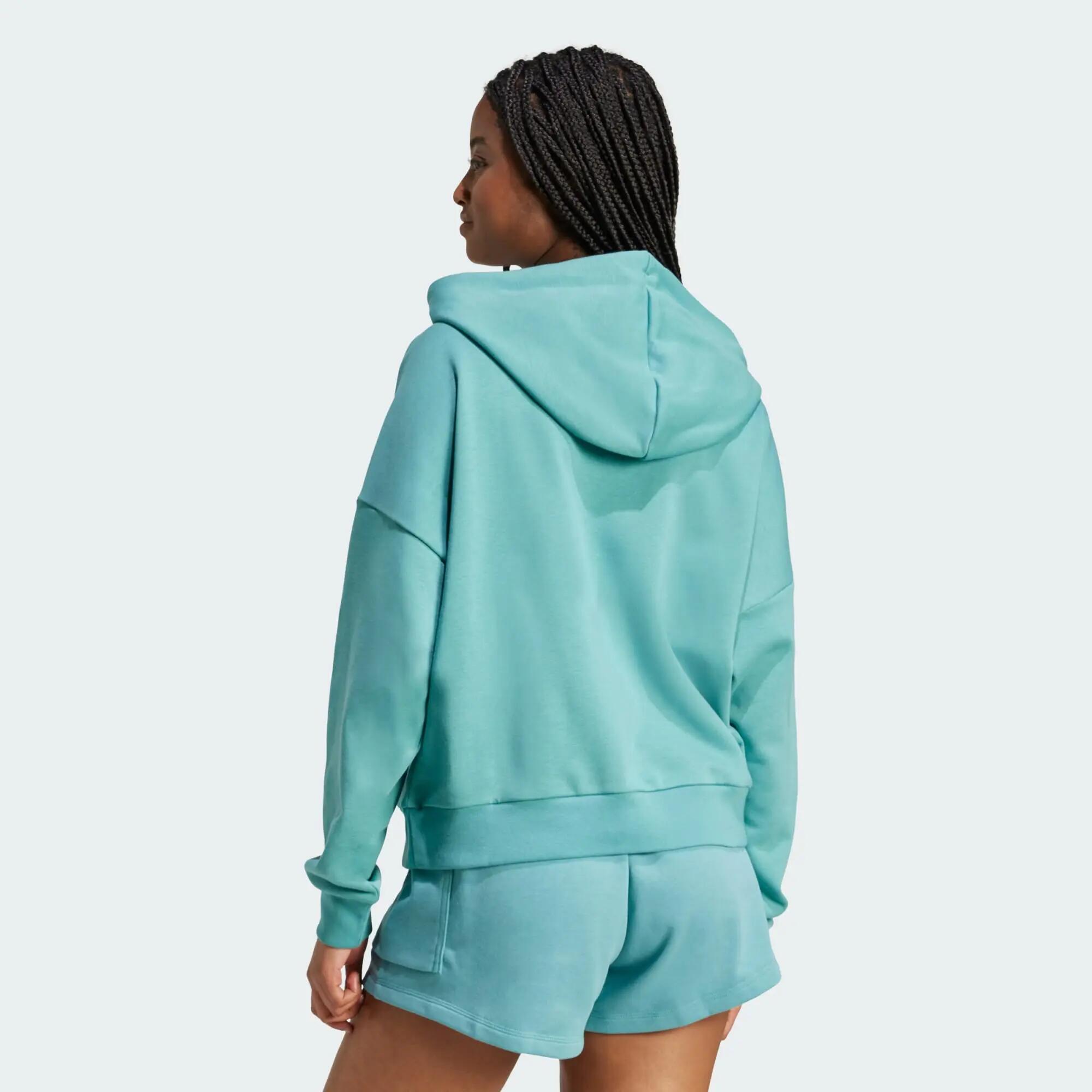 Sweat-shirt à capuche ample French terry gros logo Essentials 3/5