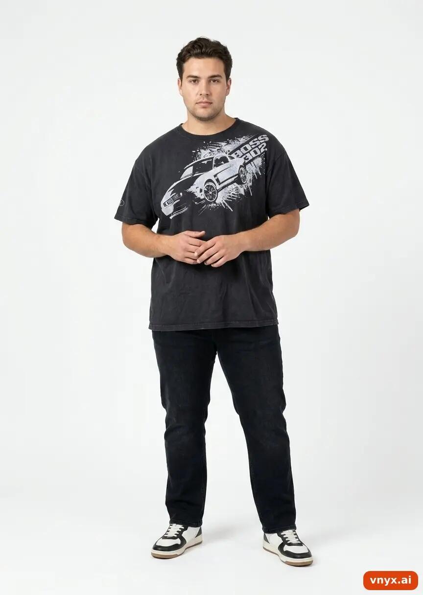 Second Life - Vintage Mustang Black T-Shirts Men L 2/5