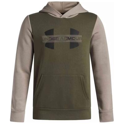Hoodie under armour model ua rival fleece colorblock graphic voor jongens