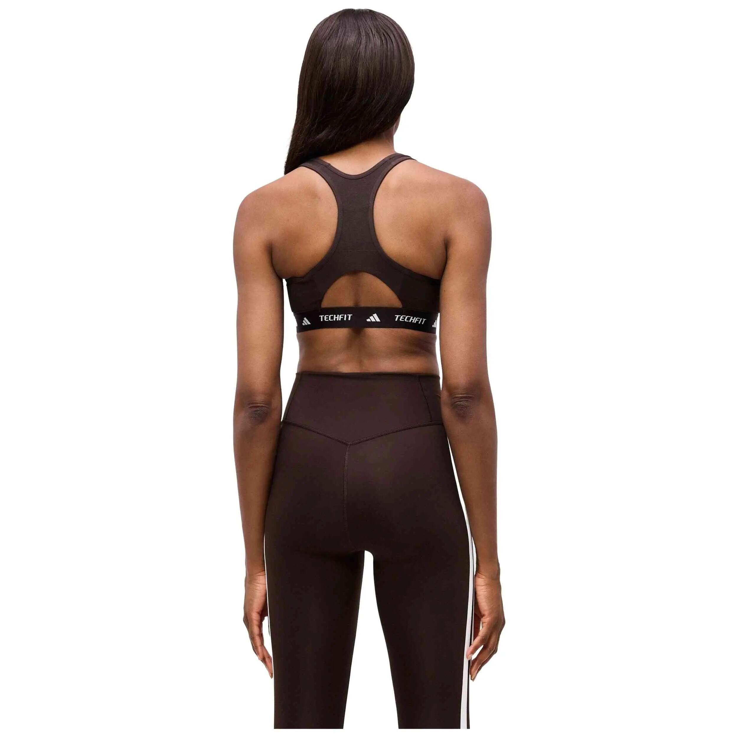 Top Adidas model Techfit Sports Bra "Aurora Coffee" for women 4/5