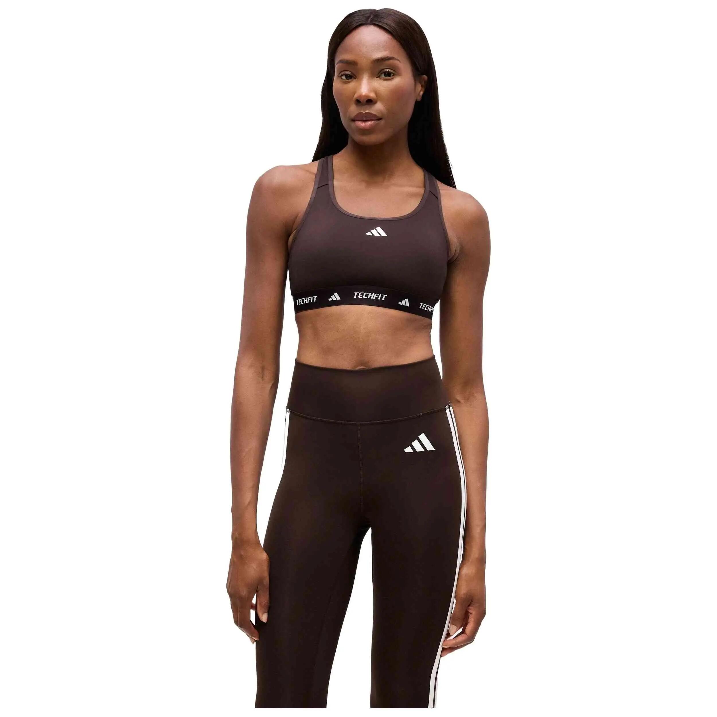Top Adidas model Techfit Sports Bra "Aurora Coffee" for women 2/5