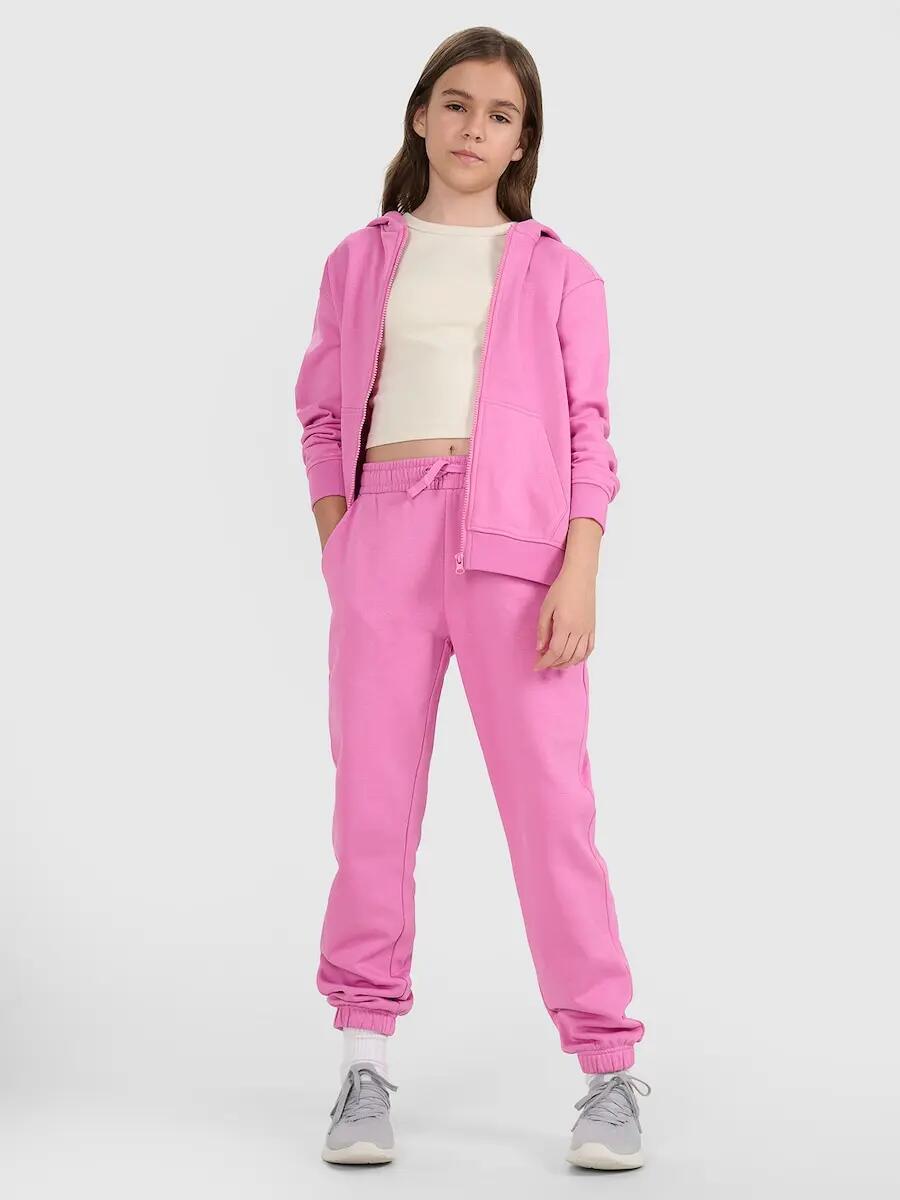 Bluza dresowa rozpinana z kapturem dziewczęca 4F 4FJRAW25TSWSF2466 5/7