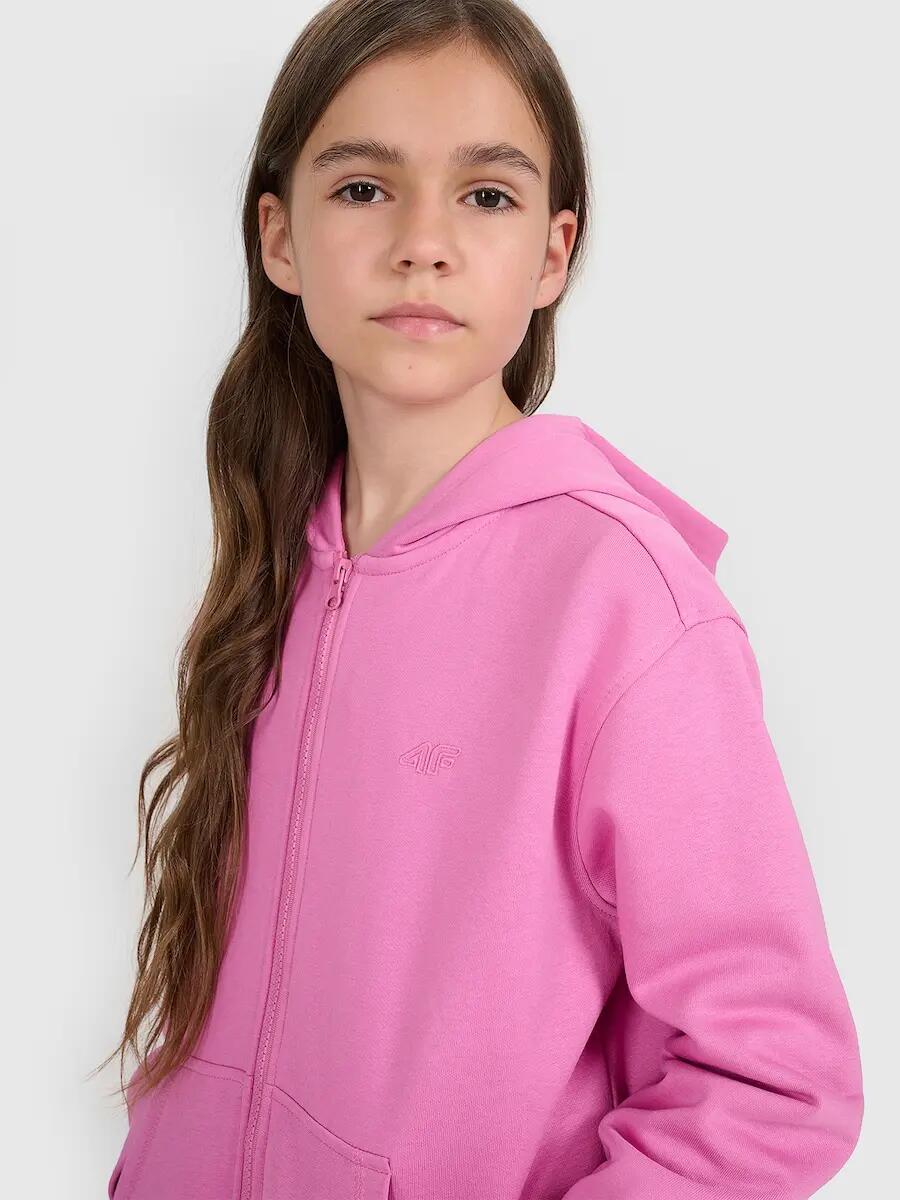 Bluza dresowa rozpinana z kapturem dziewczęca 4F 4FJRAW25TSWSF2466 3/7