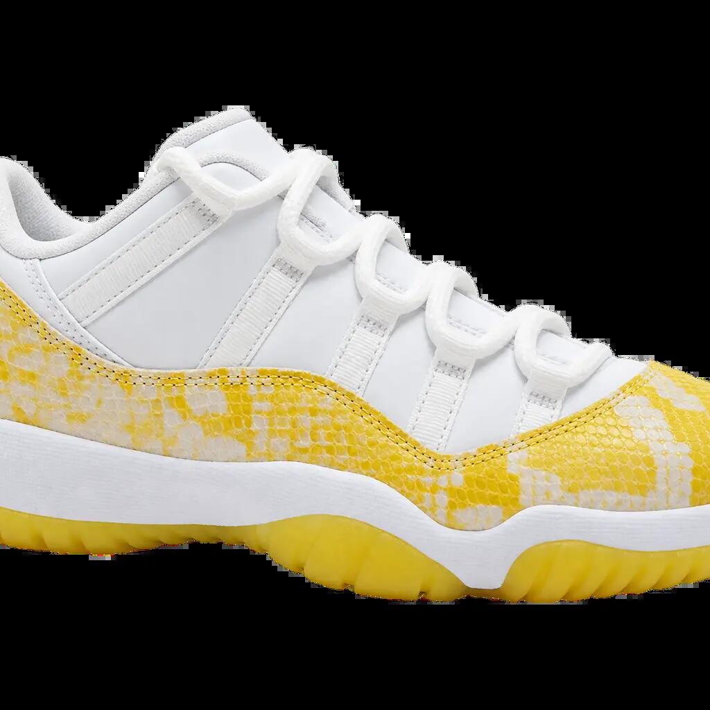 Detské tenisky s hadím vzorom Jordan 11 retro low - žlté