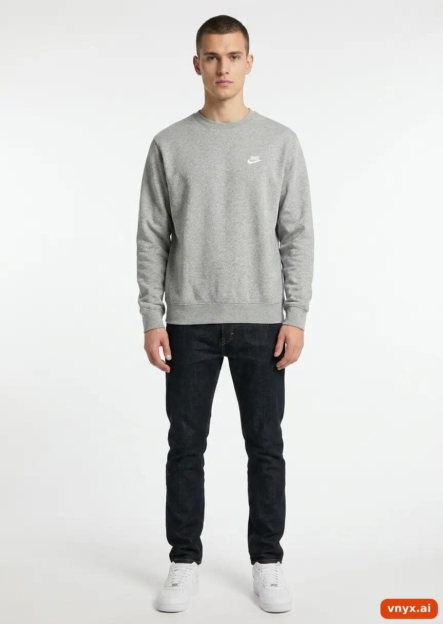 Second Life - Vintage Nike Grey Sweatshirts Men S 2/5