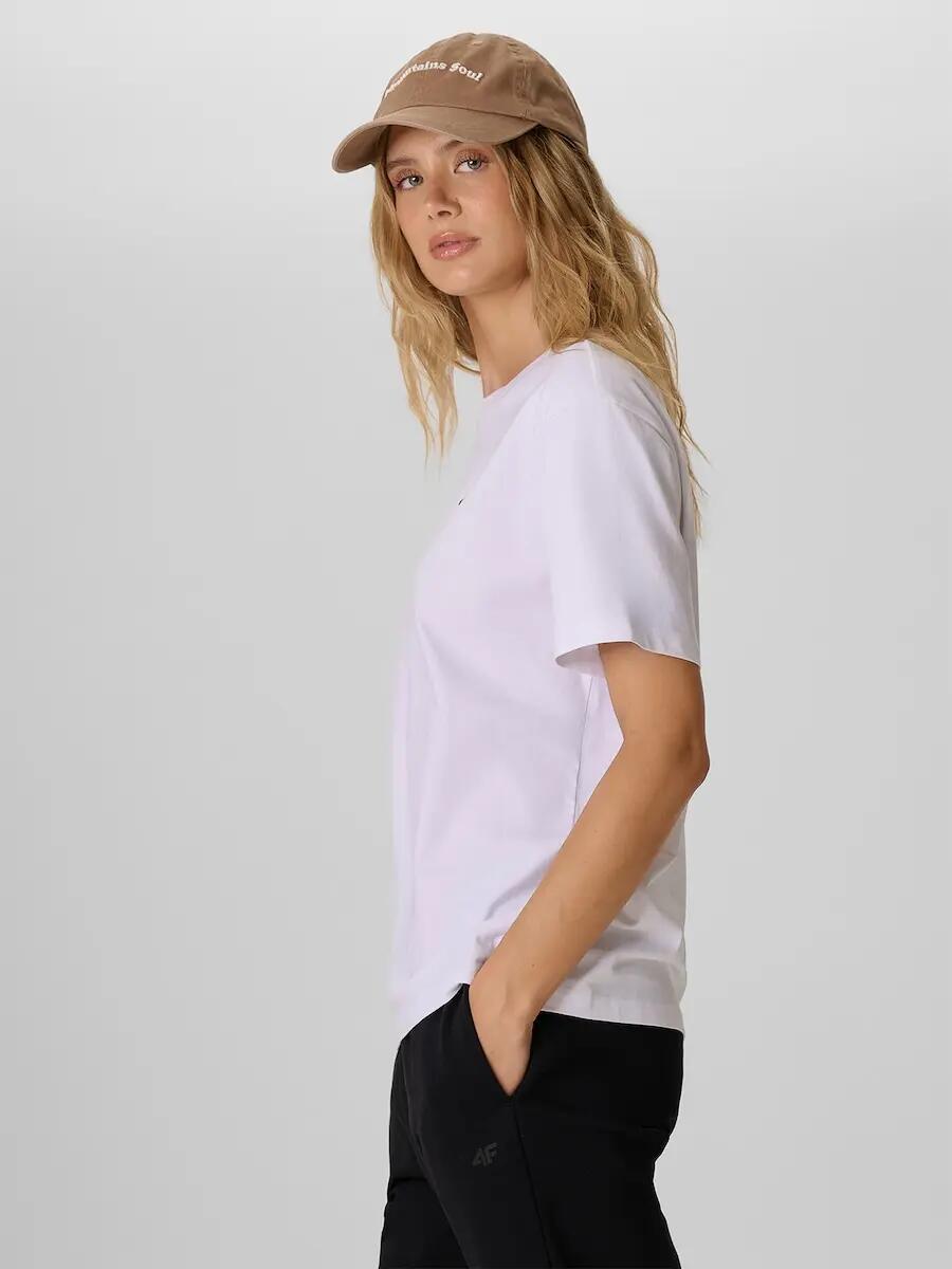 T-shirt loose z nadrukiem damski 4F 4/7
