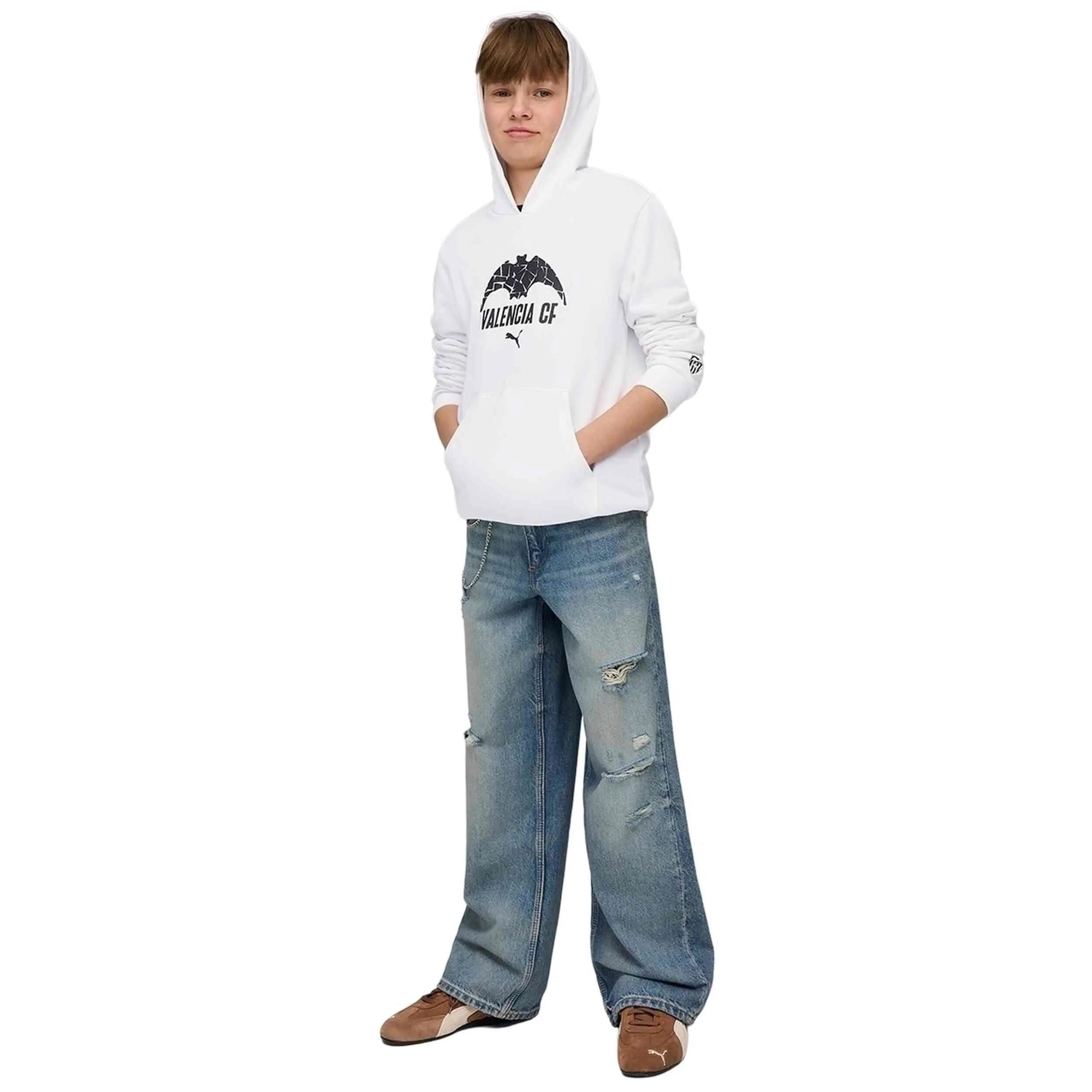 Hoodie Puma model Valencia CF ftblCULTURE Jr voor unisex jongens 4/5