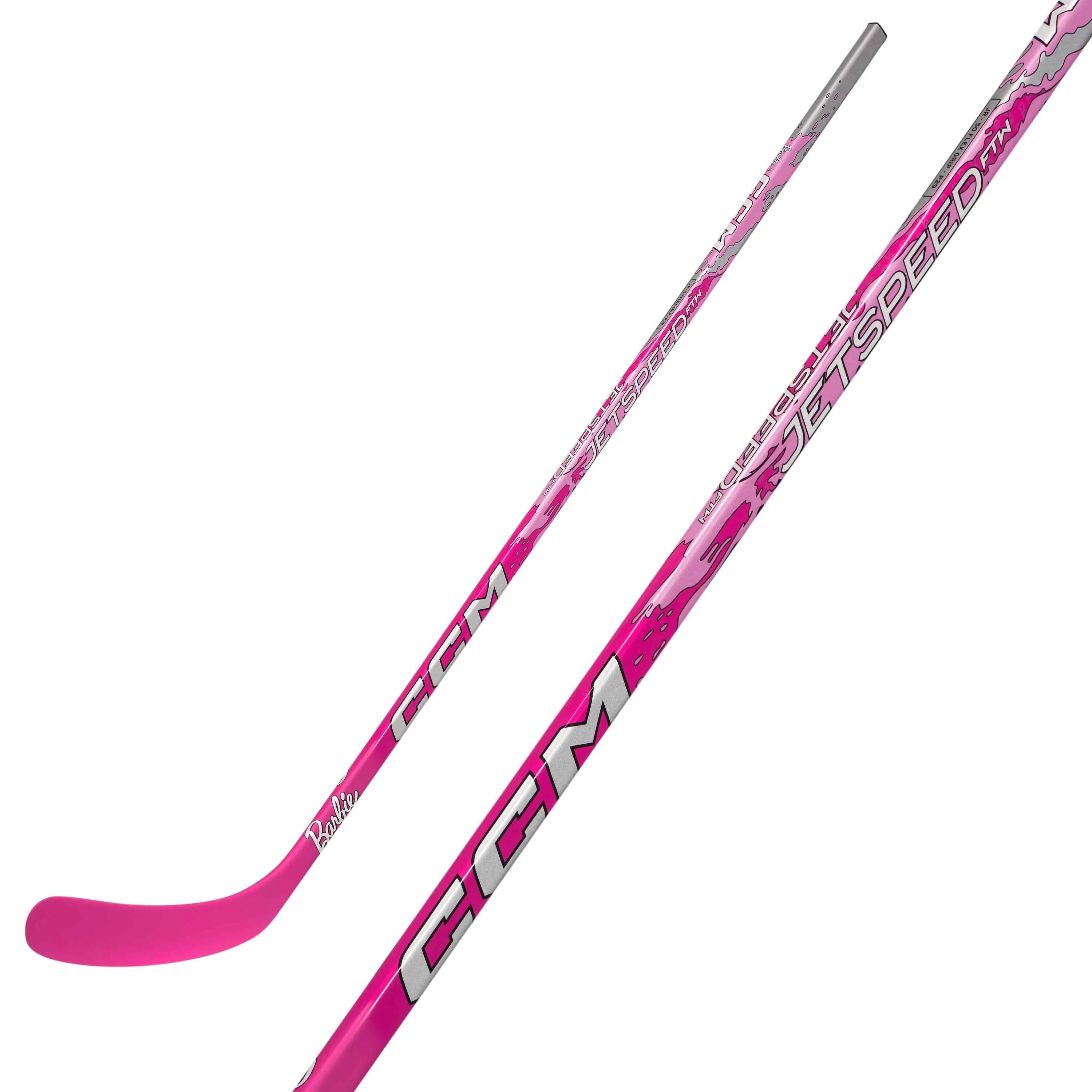 CCM Barbie JetSpeed FTW Youth crosse de hockey composite rose – R 6/8