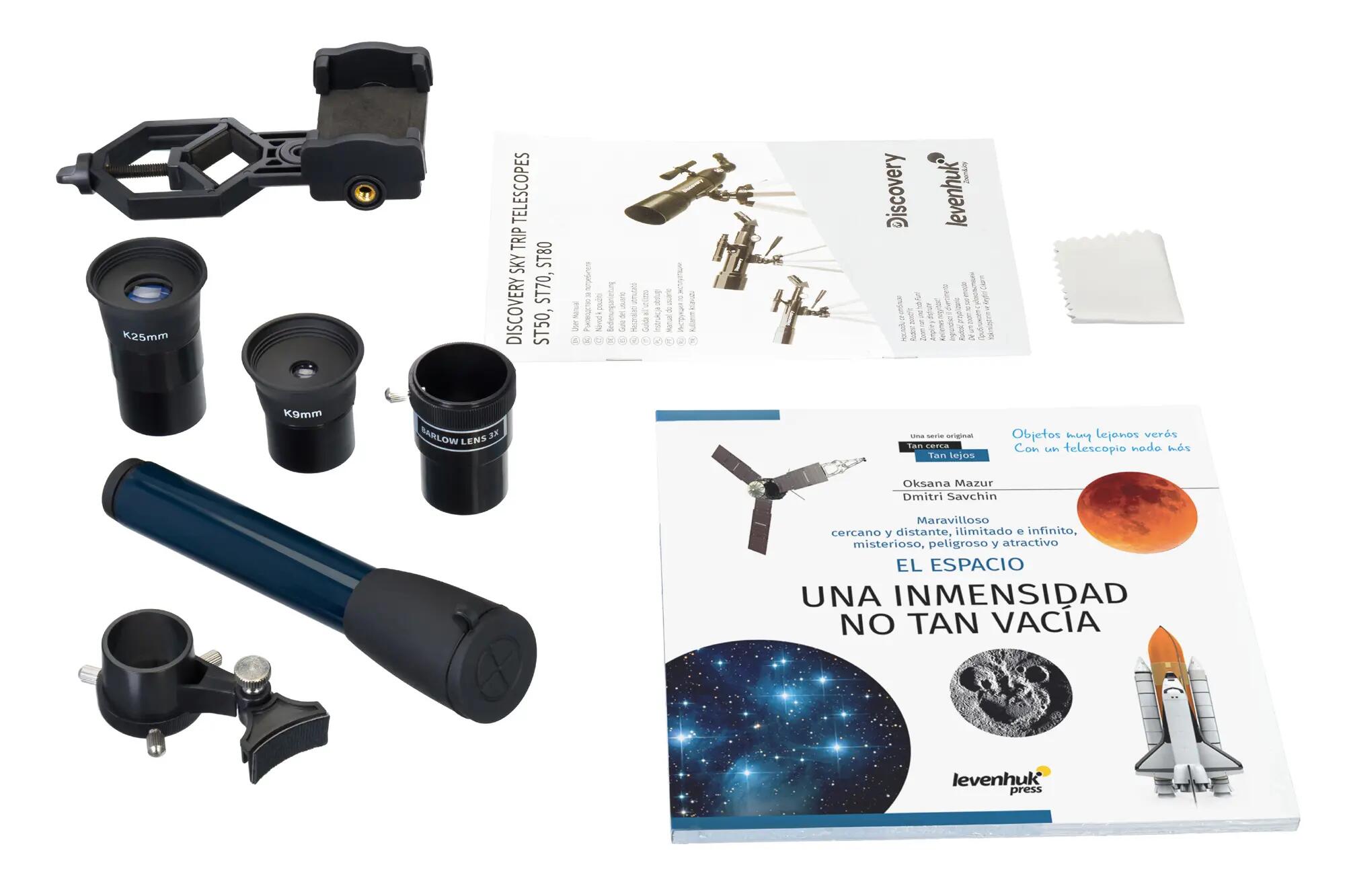 Telescopio Discovery Sky Trip ST80 con libro 5/10