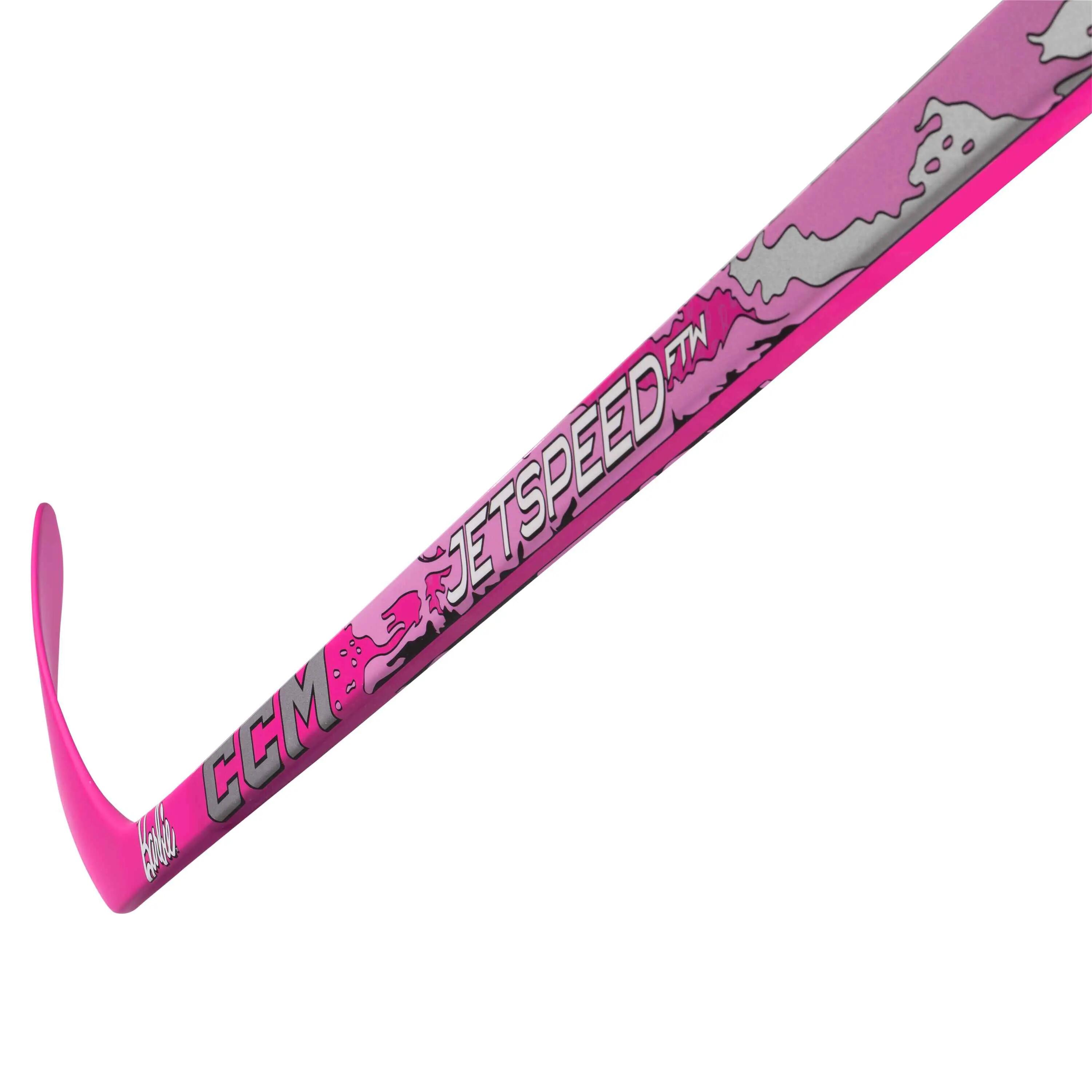 CCM Barbie JetSpeed FTW Youth crosse de hockey composite rose – R 3/8