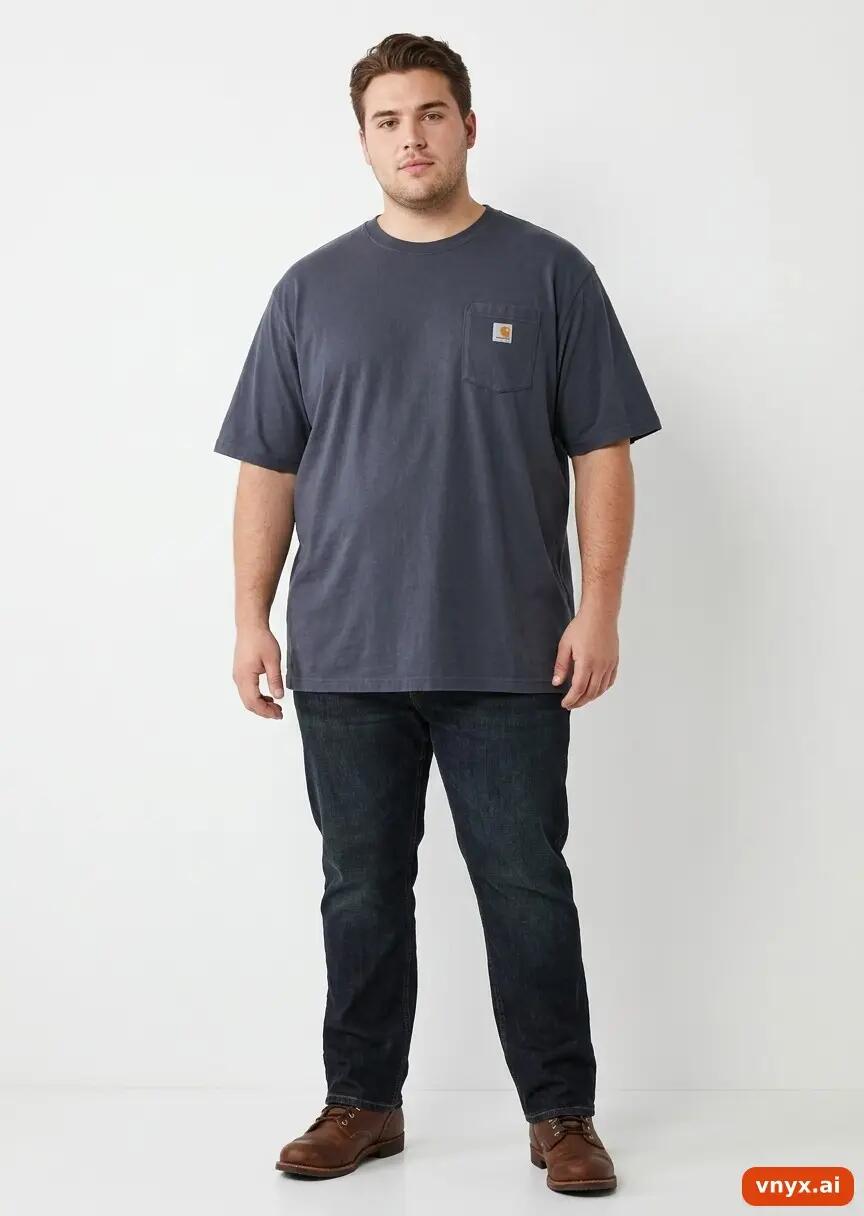 Second Life - Carhartt Grey Short Sleeve T-Shirt Men 2XL Tall 2/5