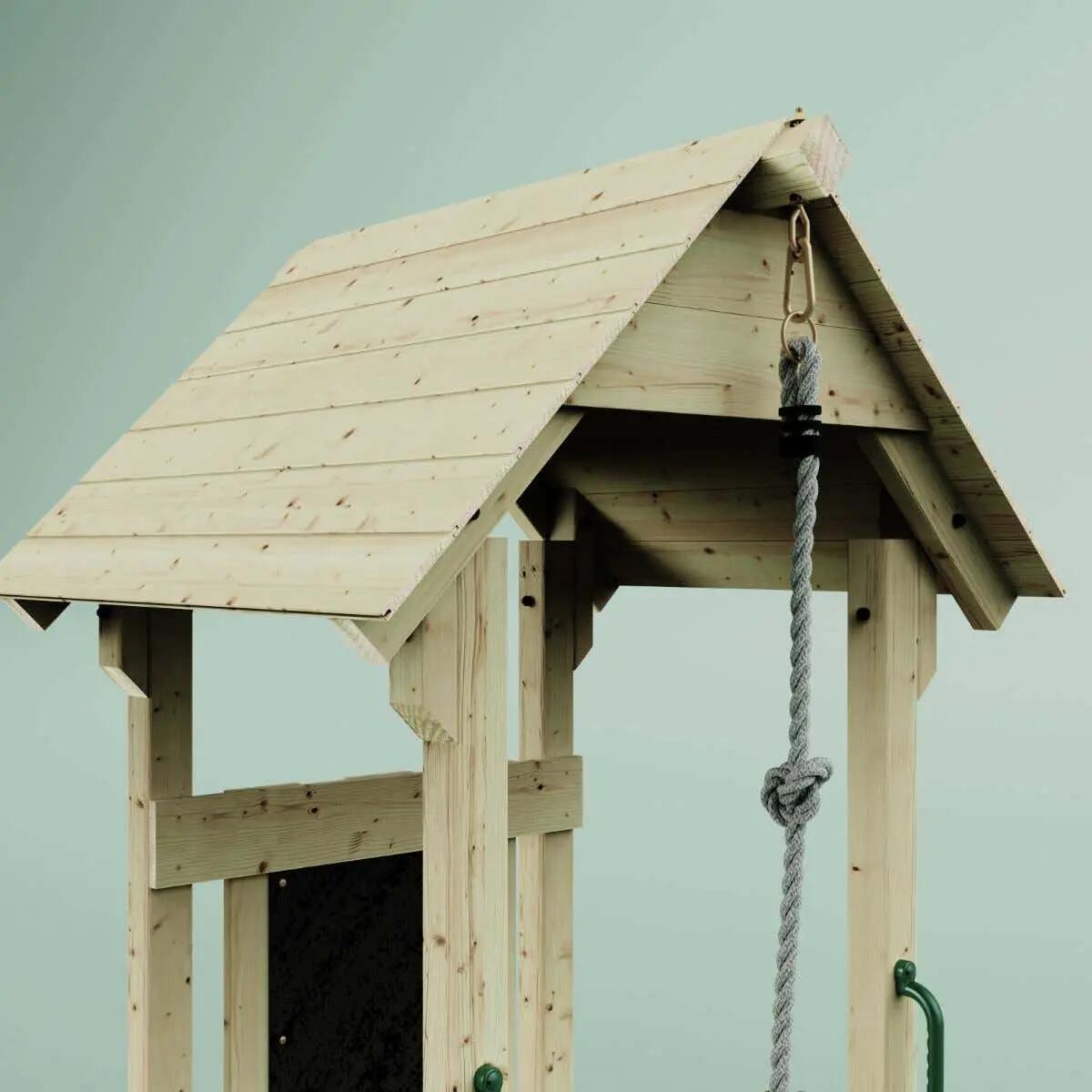 Spielturm Göteborg mit Babyschaukel in Altrosa - 357 × 202 × 273 cm 4/6