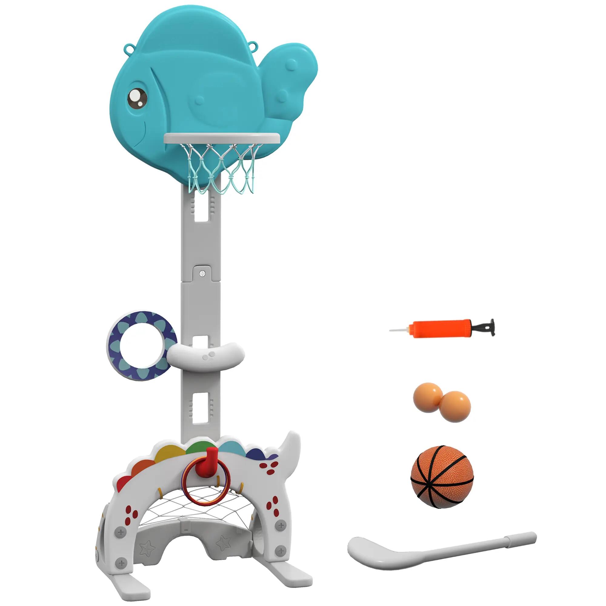Panier basketball enfant but foot jeu golf lancer anneaux balle 5 en 1 1/5