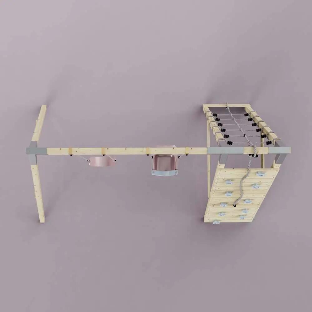 Klettergerüst Kuckuck in Altrosa - 182 × 326 × 212 cm 6/6