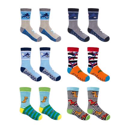 Kinder Stoppersocken Baby Frottee innen rutschhemmende Noppensohle 6er Pack