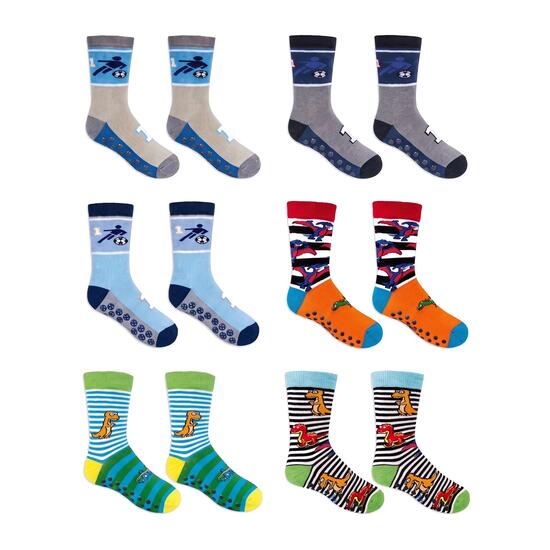 Kinder Stoppersocken Baby Frottee innen rutschhemmende Noppensohle 6er Pack