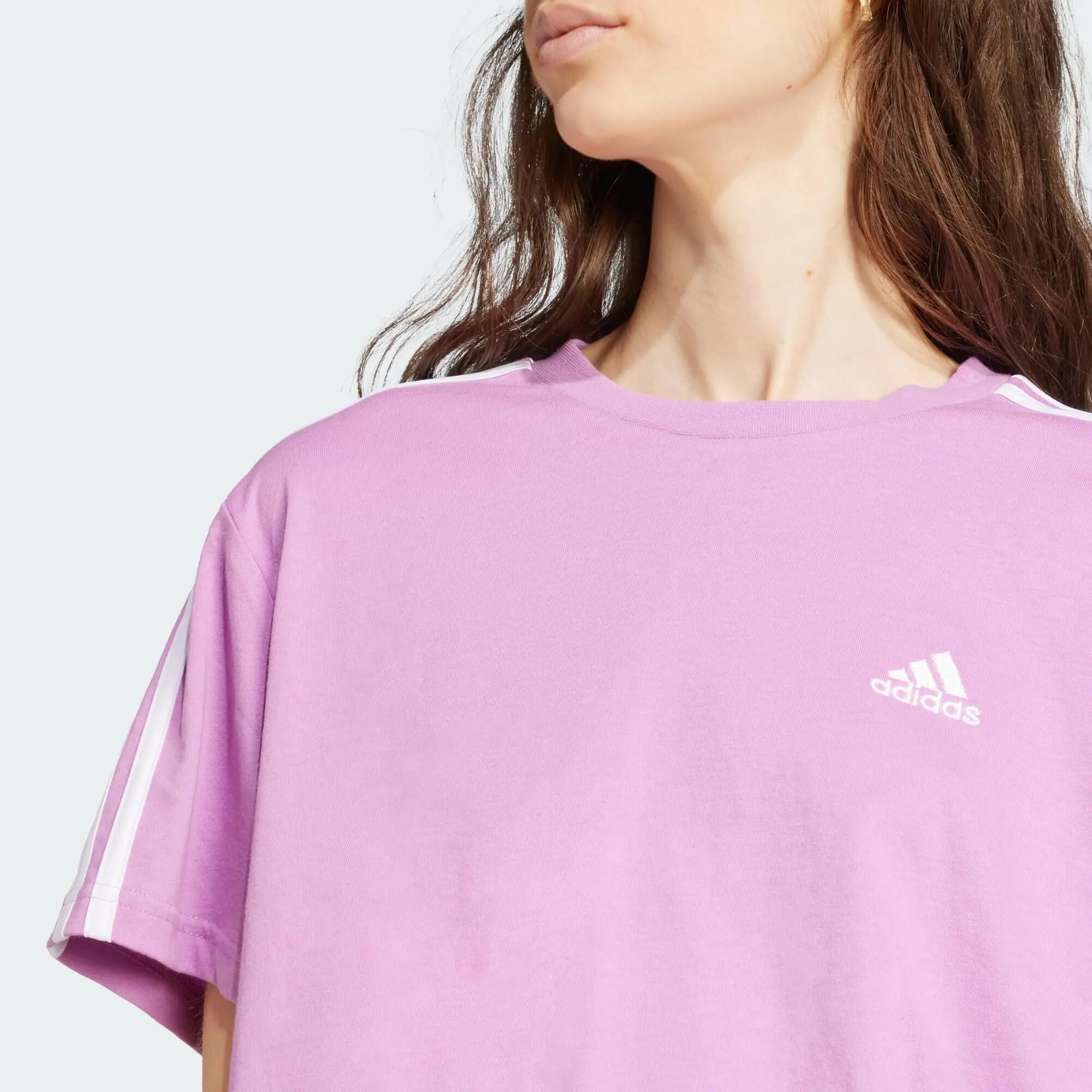 Zkrácený top Essentials 3-Stripes Single Jersey 4/5