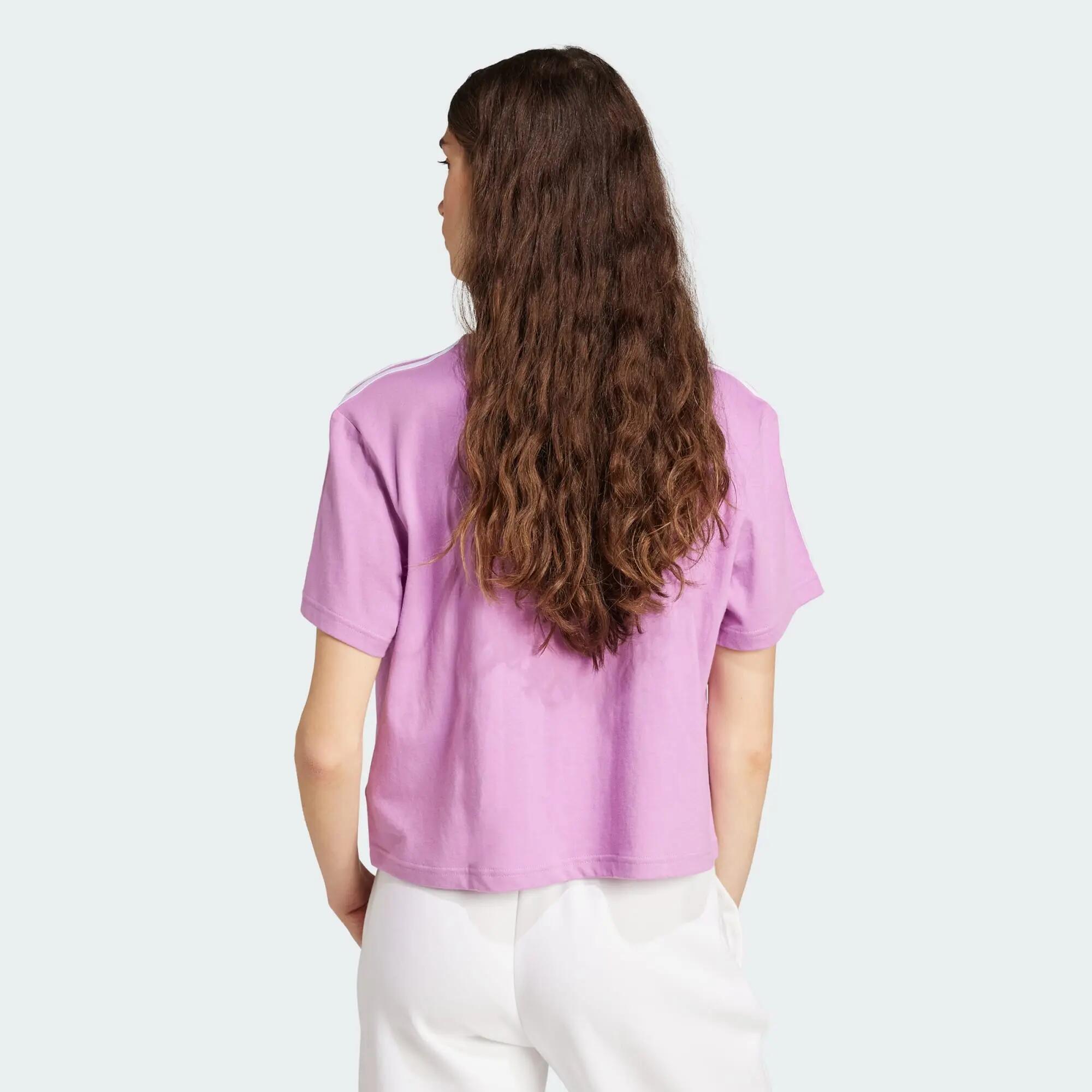 Zkrácený top Essentials 3-Stripes Single Jersey 3/5