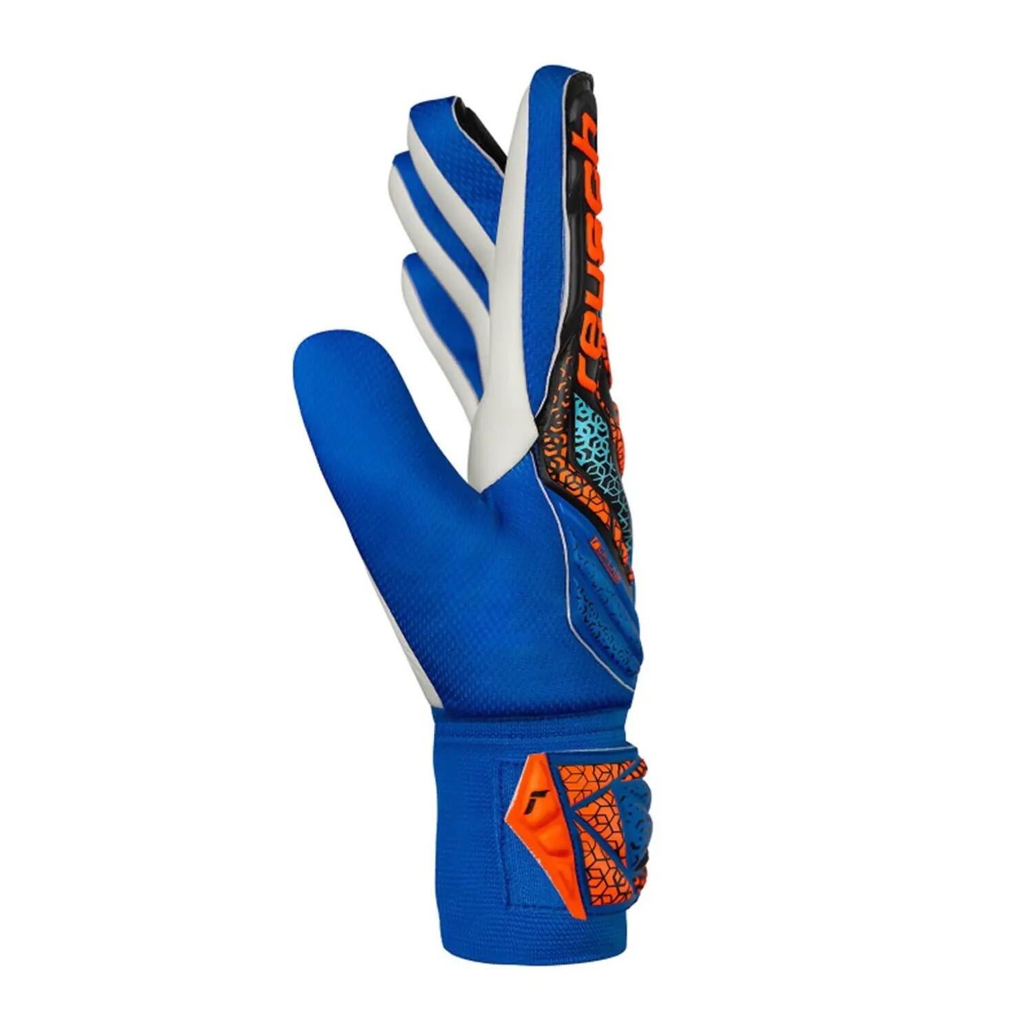 Guanti Da Portiere Bambini Reusch Attrakt Starter Solid Blu 3/4