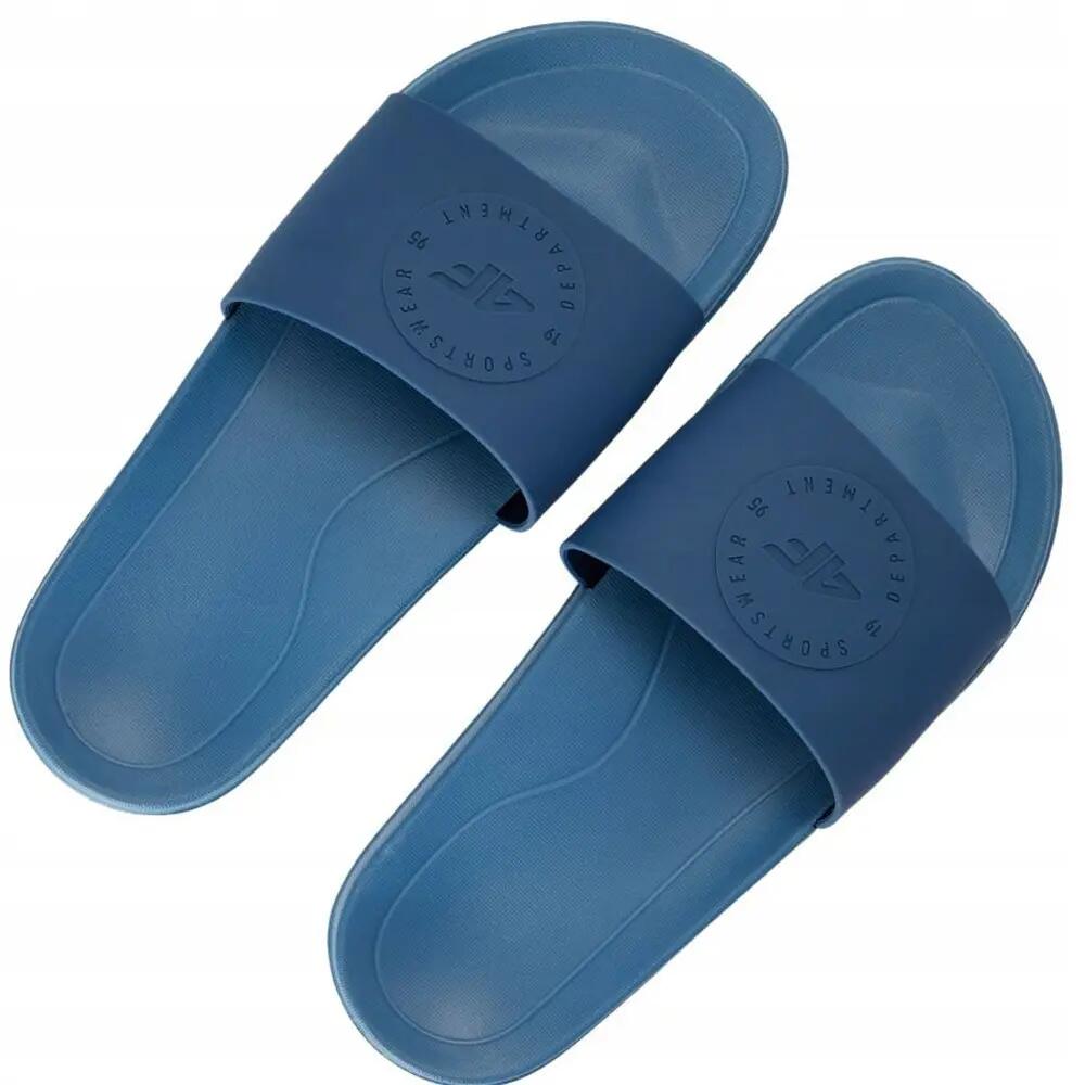 Mens Logo Flip Flops (Navy) 4/5