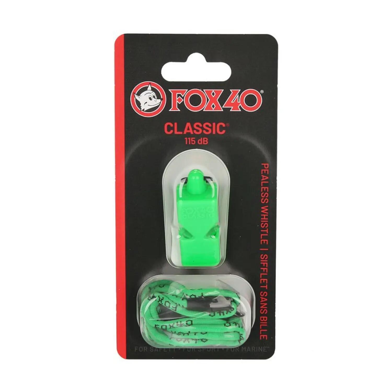 Silbato de Seguridad Classic Diseño Logotipo de Plástico Verde Neón 2/2