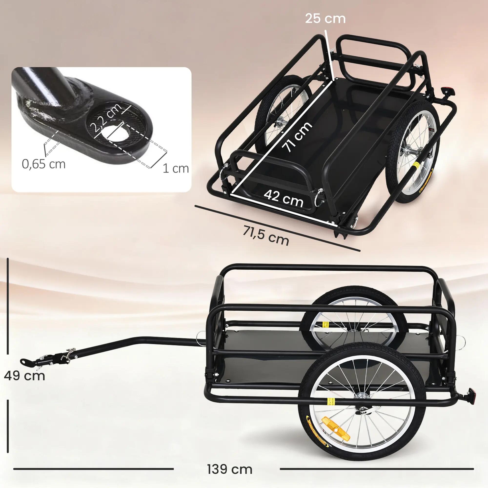 Remorque de vélo en acier 3/5