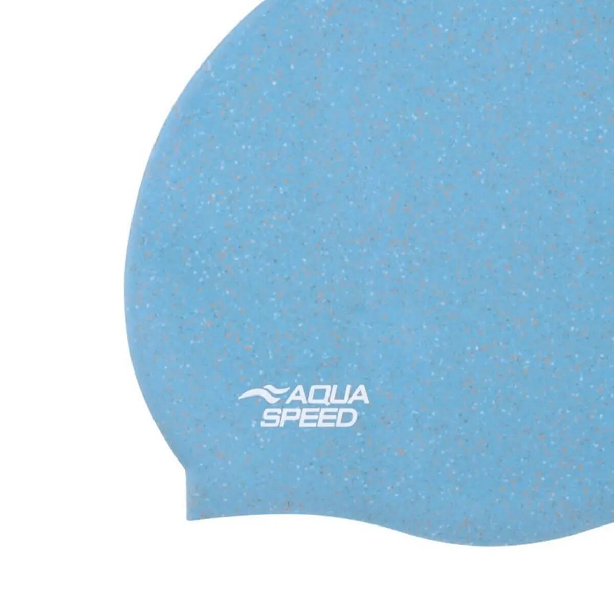 Cuffia Da Nuoto Silicone Adulto Unisex Aqua Speed Reco Azzurro 3/3