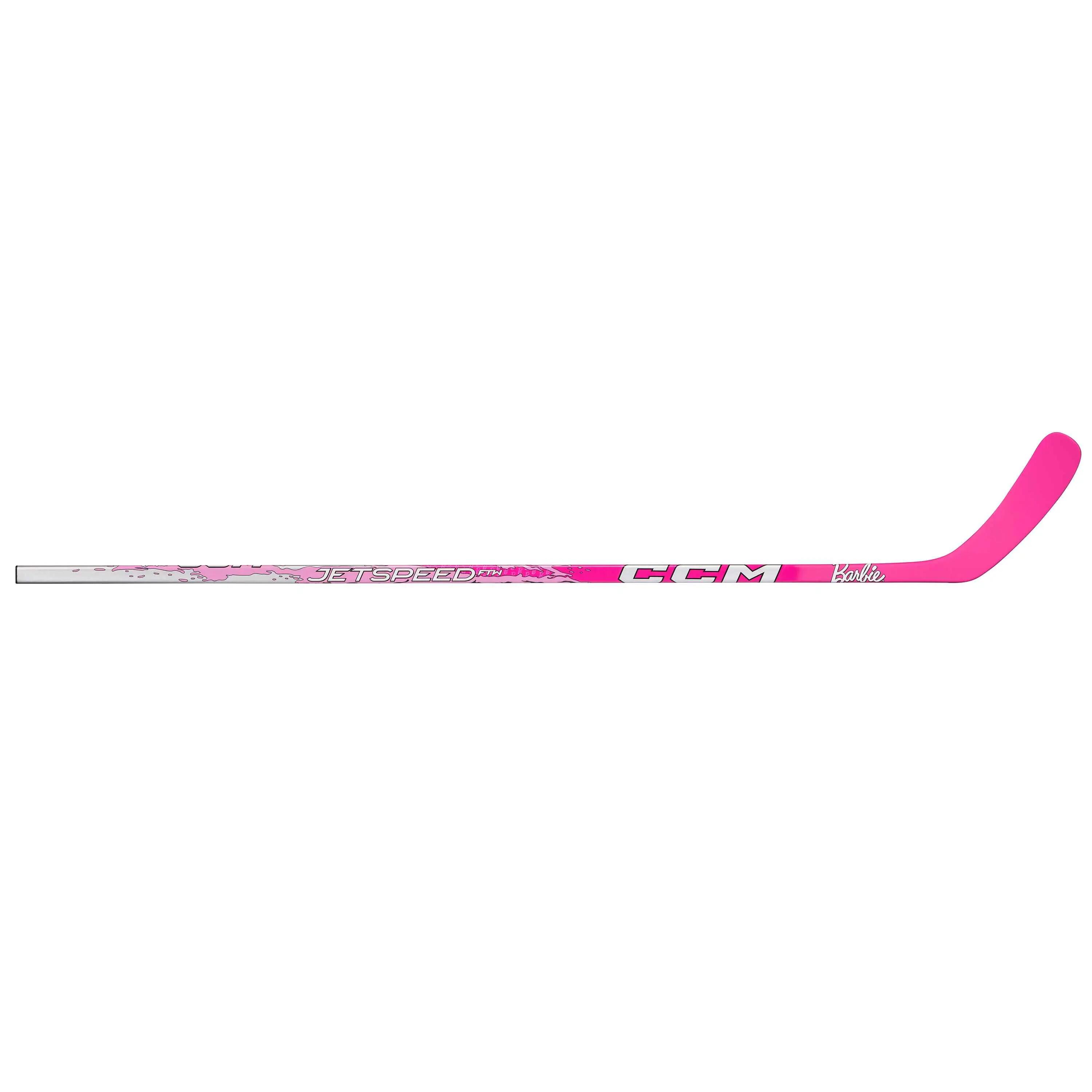 CCM Barbie JetSpeed FTW Intermediate crosse de hockey composite rose 7/10