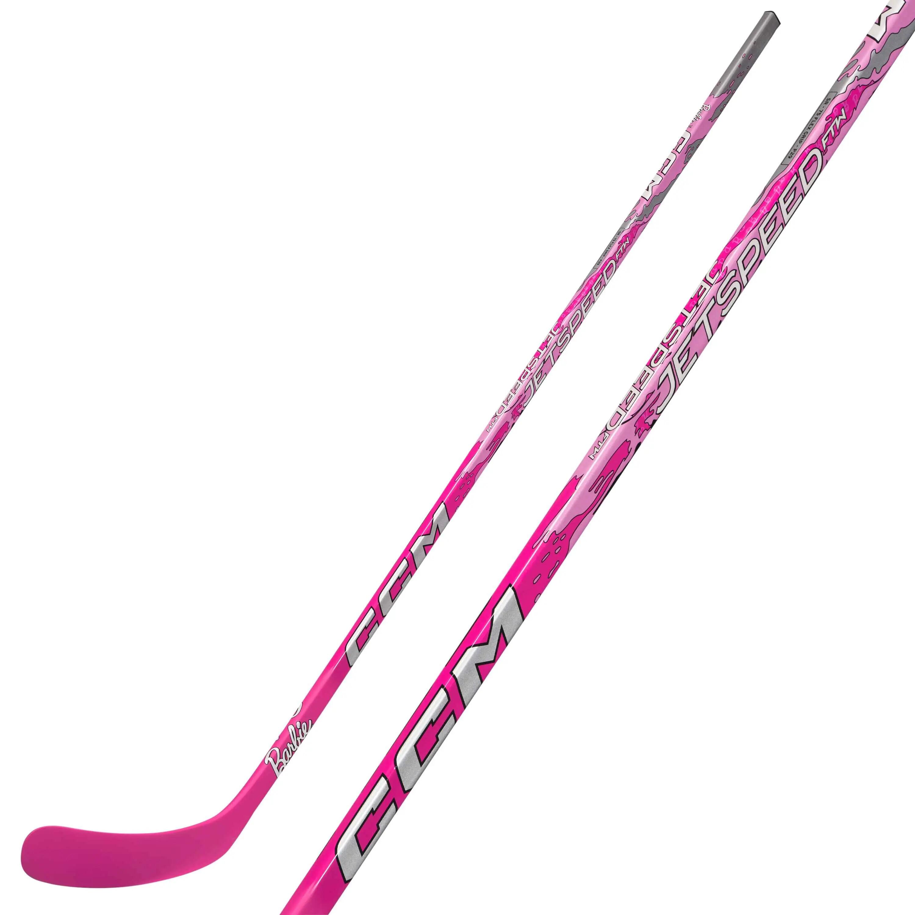 CCM Barbie JetSpeed FTW Intermediate crosse de hockey composite rose 6/10