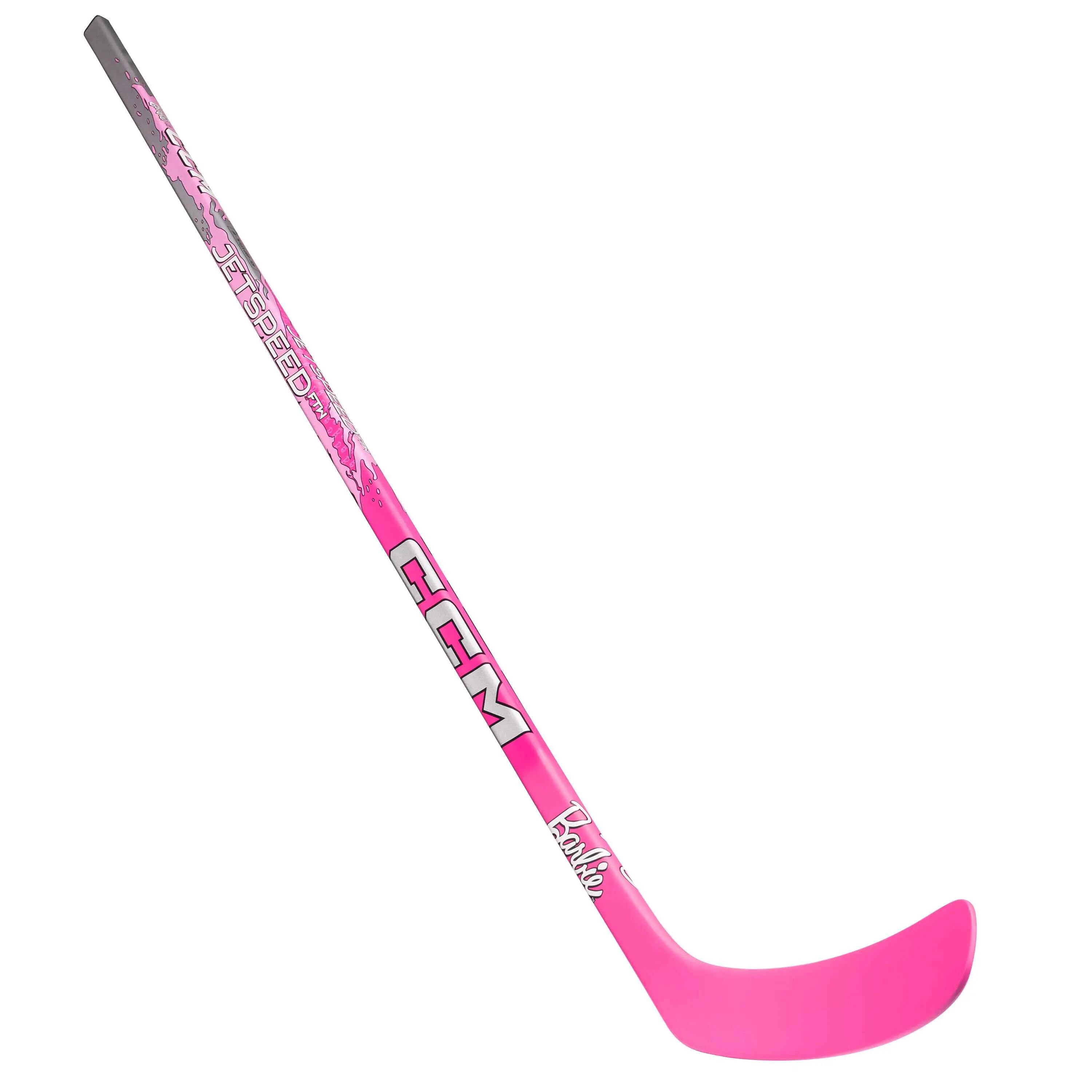 CCM Barbie JetSpeed FTW Intermediate crosse de hockey composite rose 4/10