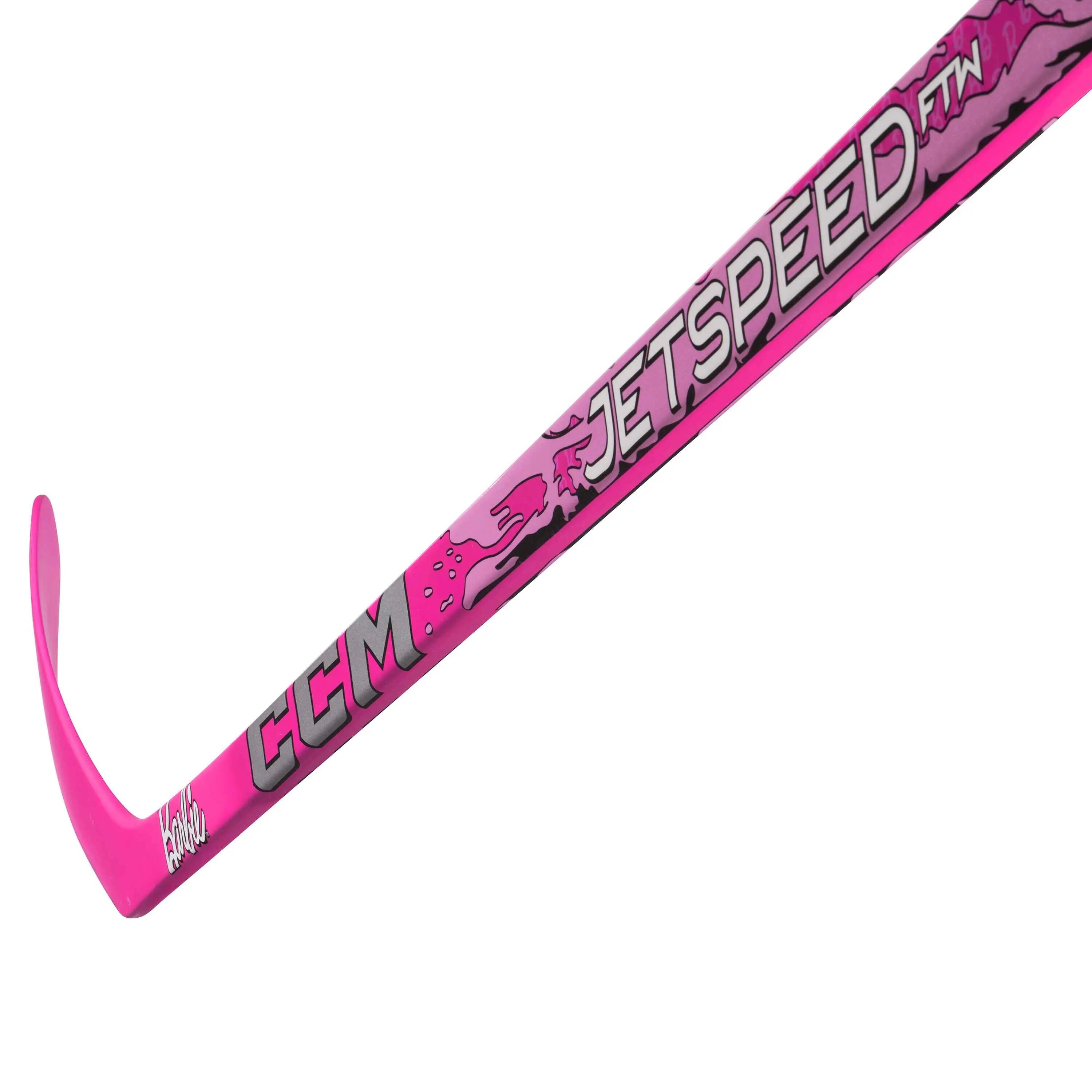 CCM Barbie JetSpeed FTW Intermediate crosse de hockey composite rose 3/10