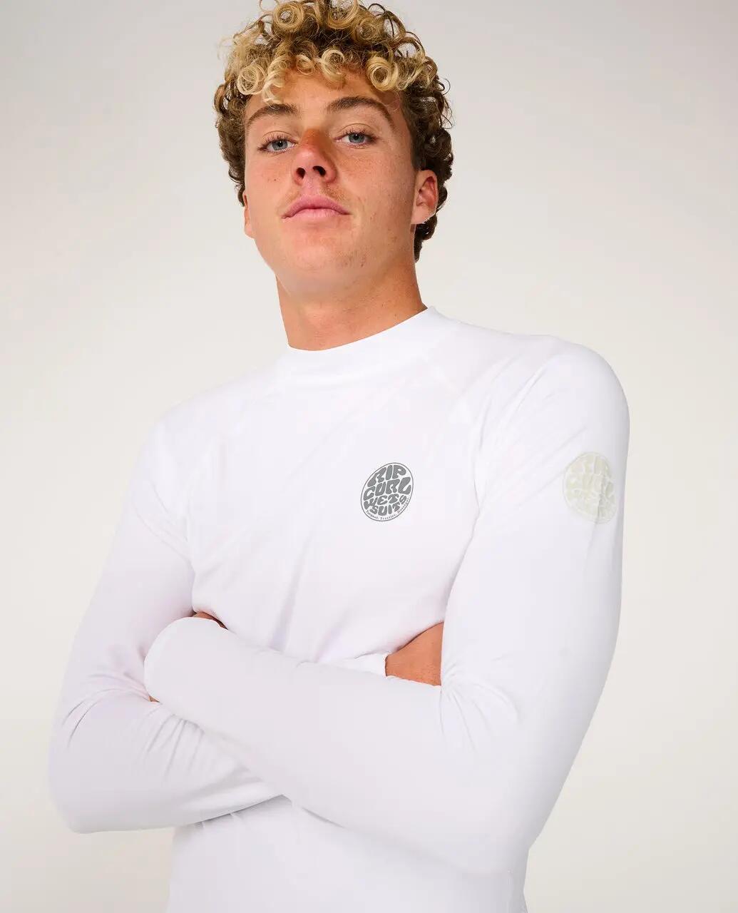 Herren UV-Shirt Icons UPF Brushed Langarm - Weiß 6/6