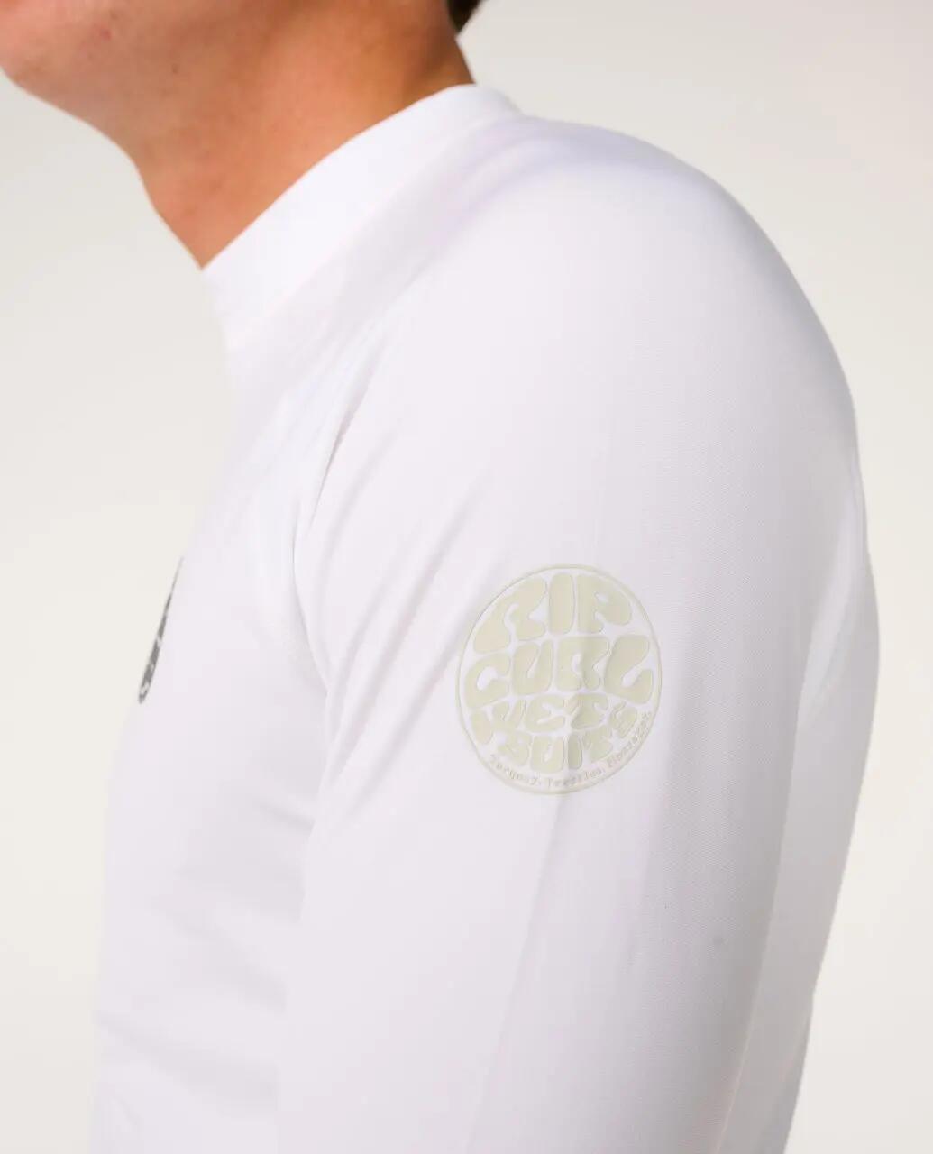 Herren UV-Shirt Icons UPF Brushed Langarm - Weiß 5/6