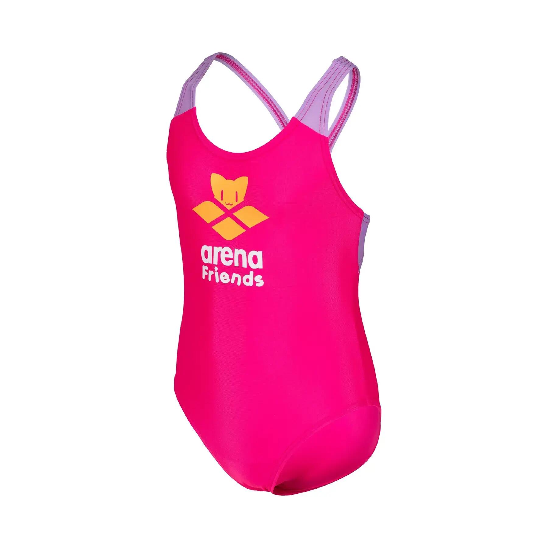 Costume da bagno 1 pezzo da bambina Arena Logo Cats 2/3