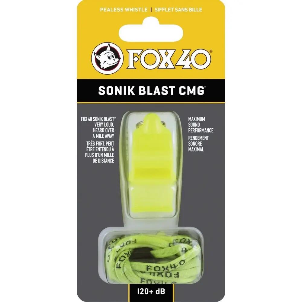 Fischietto E Cordino Fox 40 Sonik Blast CMG Giallo Fluo 2/2