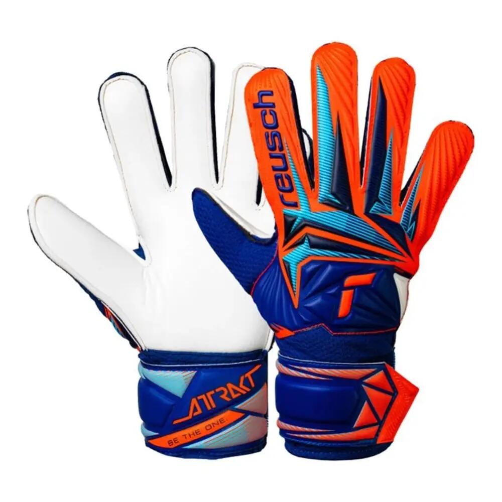 Gants De Gardien De But ATTRAKT SOLID Enfant (Bleu / Orange) 3/3