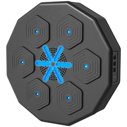 Machine de boxe musicale murale avec lumières - connexion bluetooth - noir