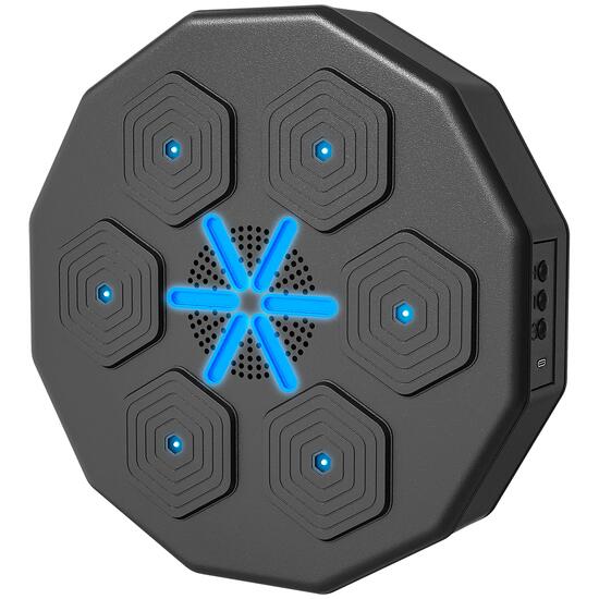 Machine de boxe musicale murale avec lumières - connexion bluetooth - noir