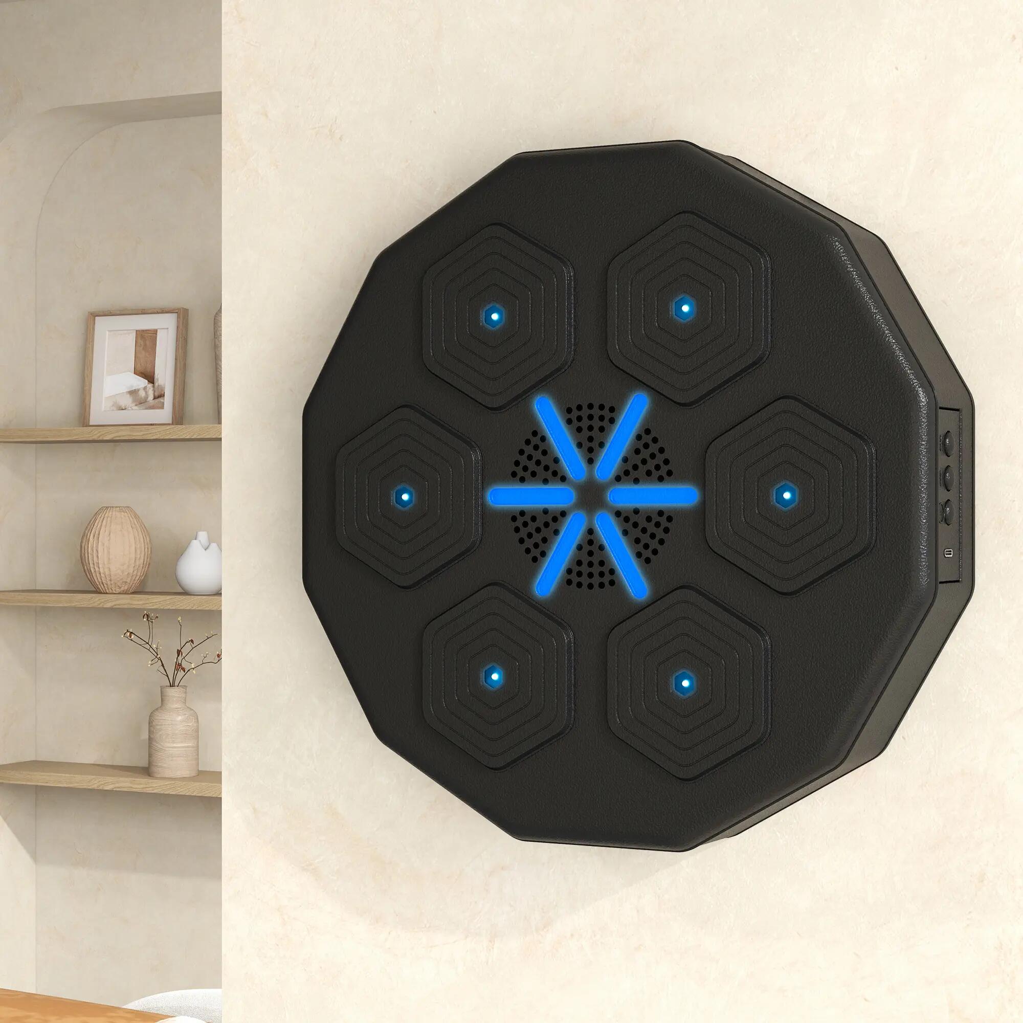 Machine de boxe musicale murale avec lumières - connexion bluetooth - noir 2/5