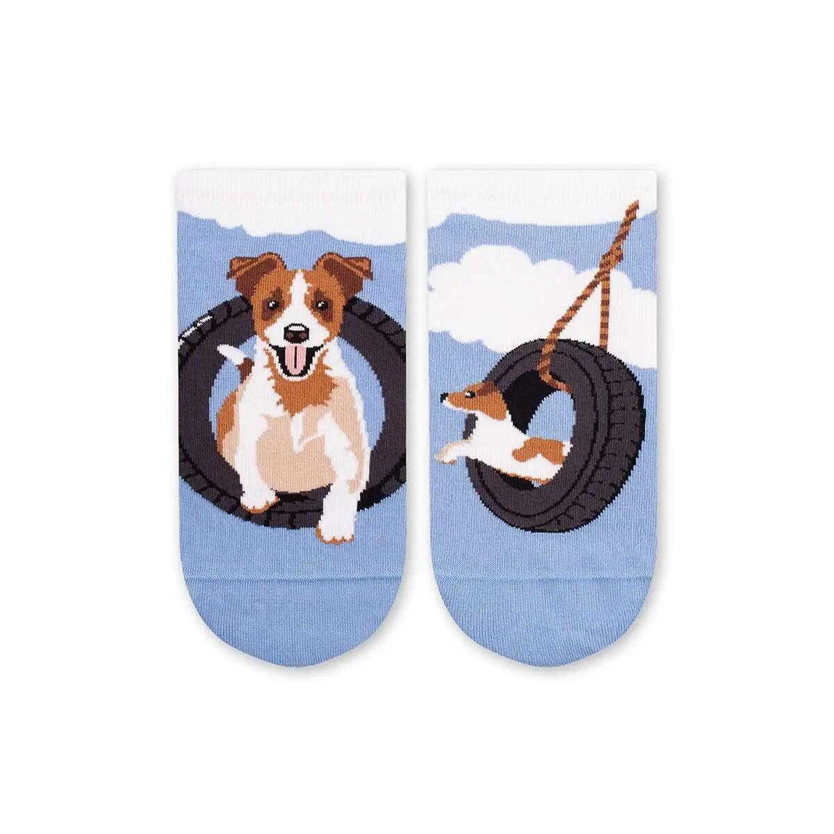Șosete scurte bumbac Arty Socks cu Jack Russell - Imagine 1