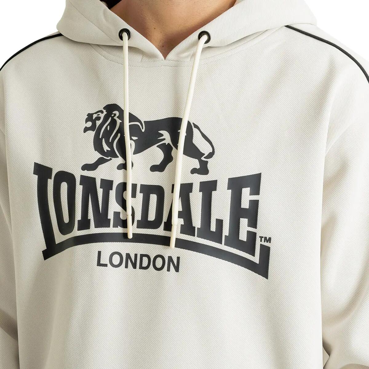 Lonsdale Hoodie Purfleet 117944 Beige/Black-XXL 5/6