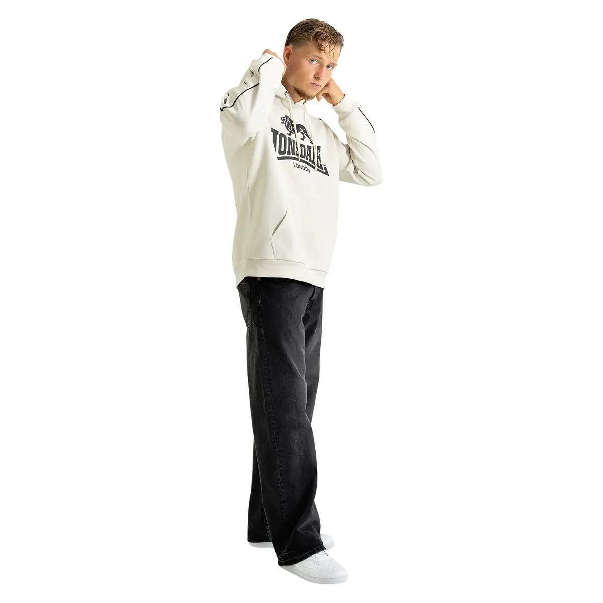 Lonsdale Hoodie Purfleet 117944 Beige/Black-XXL 4/6