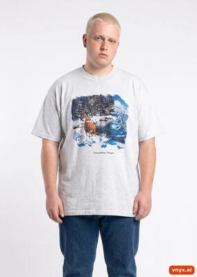 Second life - vintage fruit of the loom grey t-shirts men xl