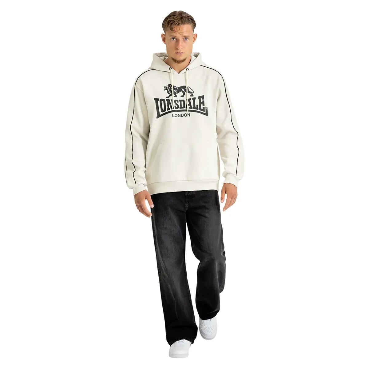 Lonsdale Hoodie Purfleet 117944 Beige/Black-XXL 3/6