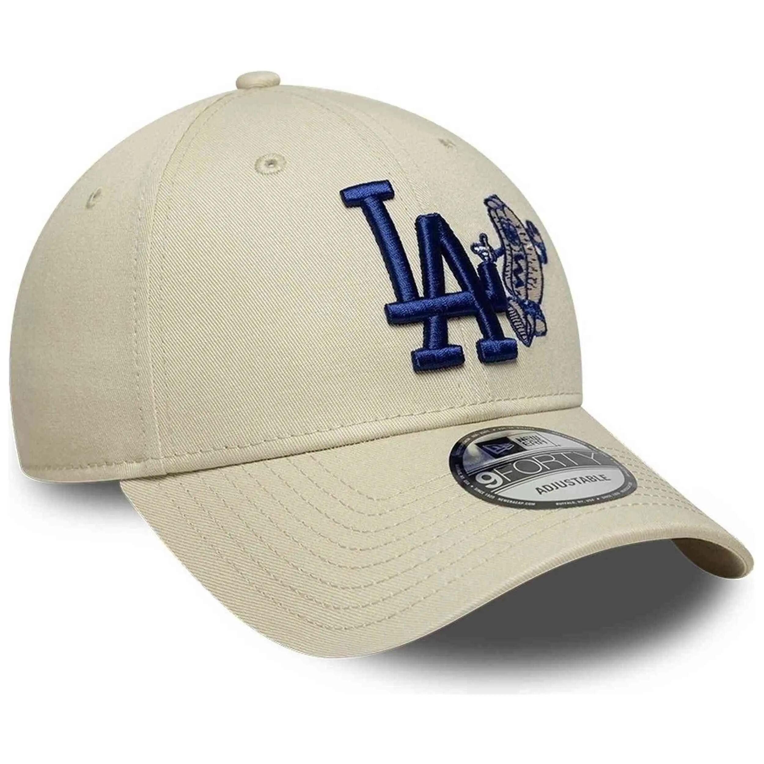 Boné New Era modelo Los Angeles Dodgers MLB 9FORTY "Beige" para homem 3/5